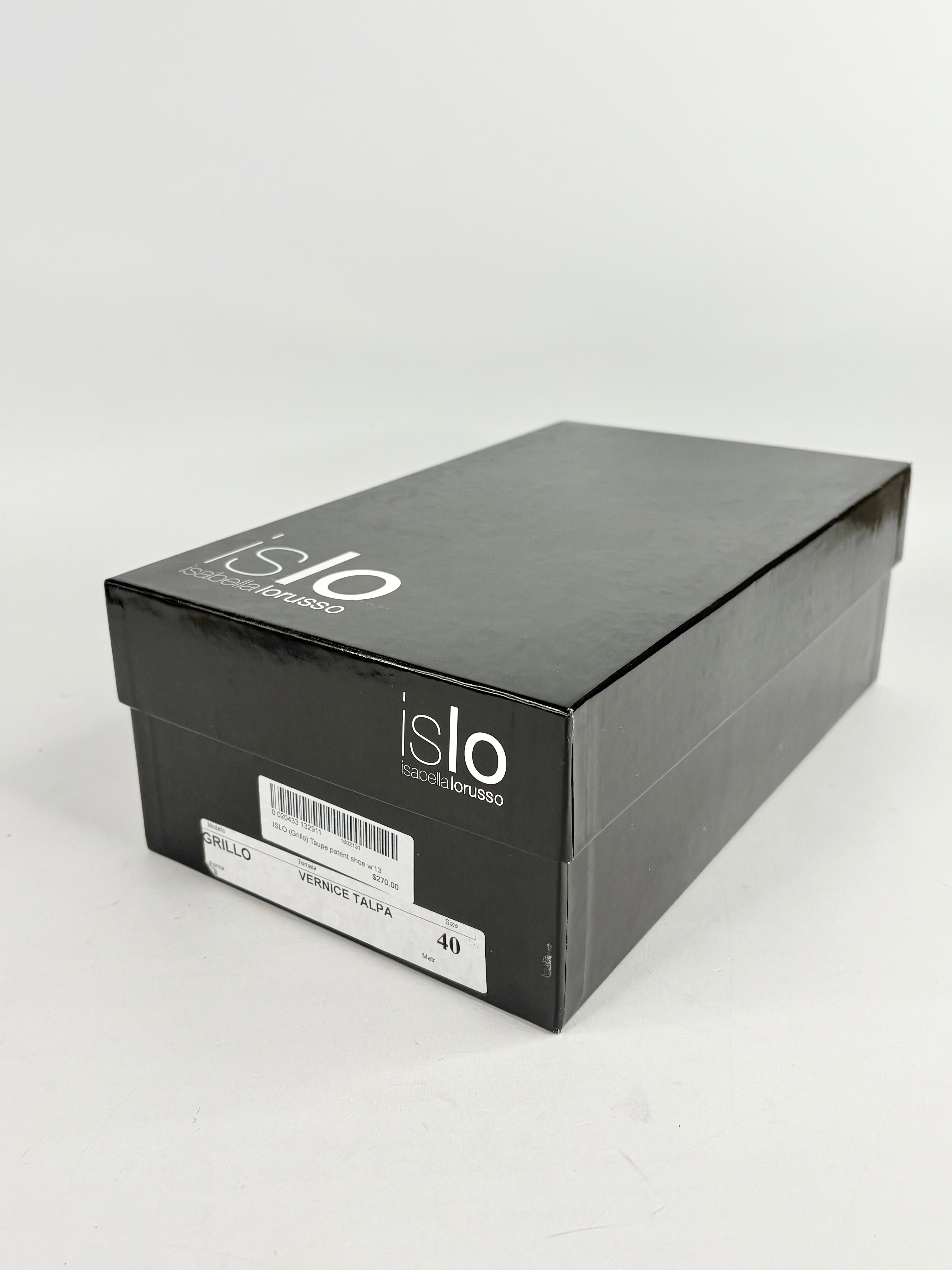 Isabella Lorusso 'Grillo' Taupe Patent Leather Pumps - EU40