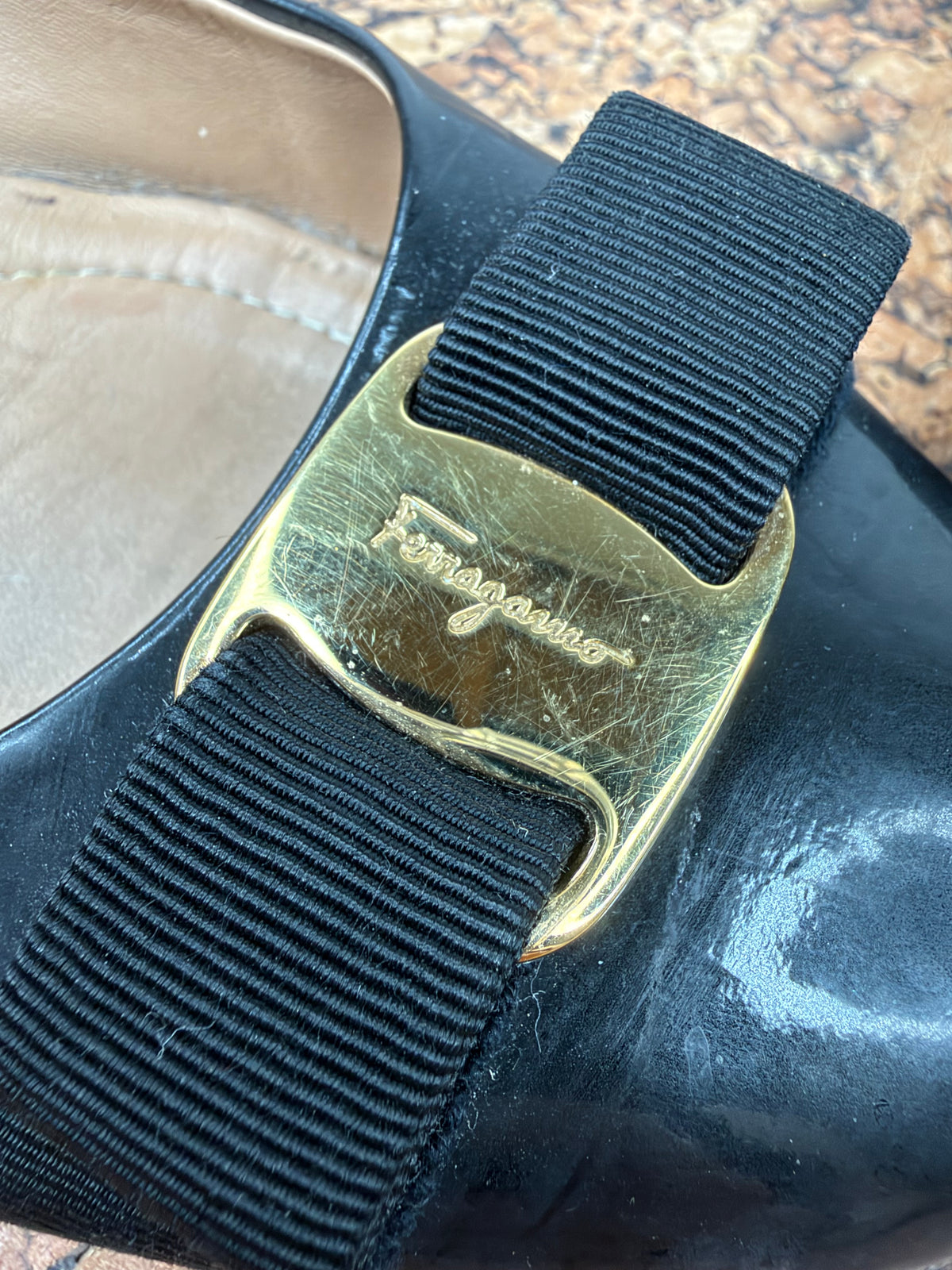 Salvatore Ferragamo Patent Leather Ballet Flats - EU41.5