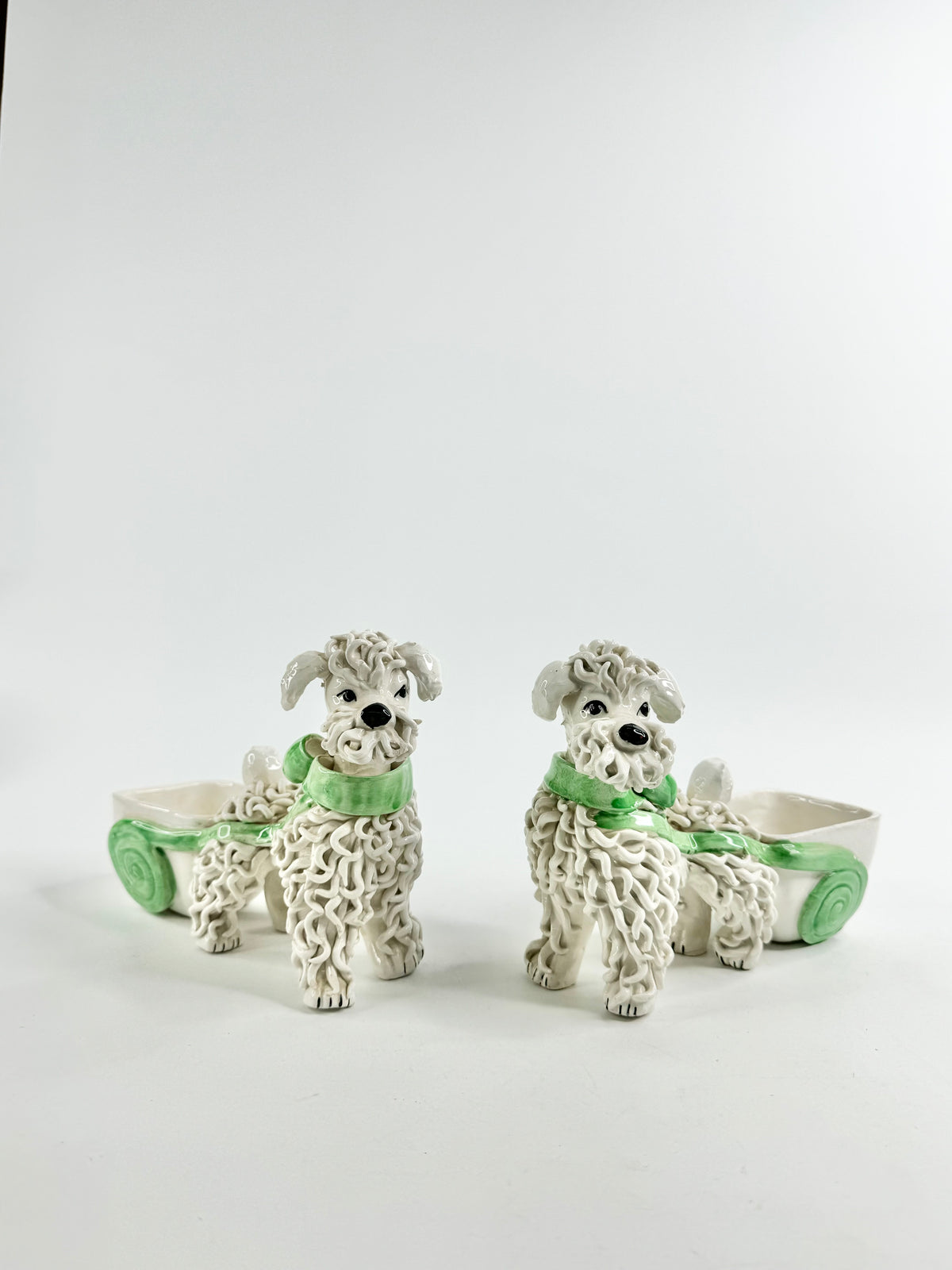 Mid Century Florentina Spaghetti Poodle Planters