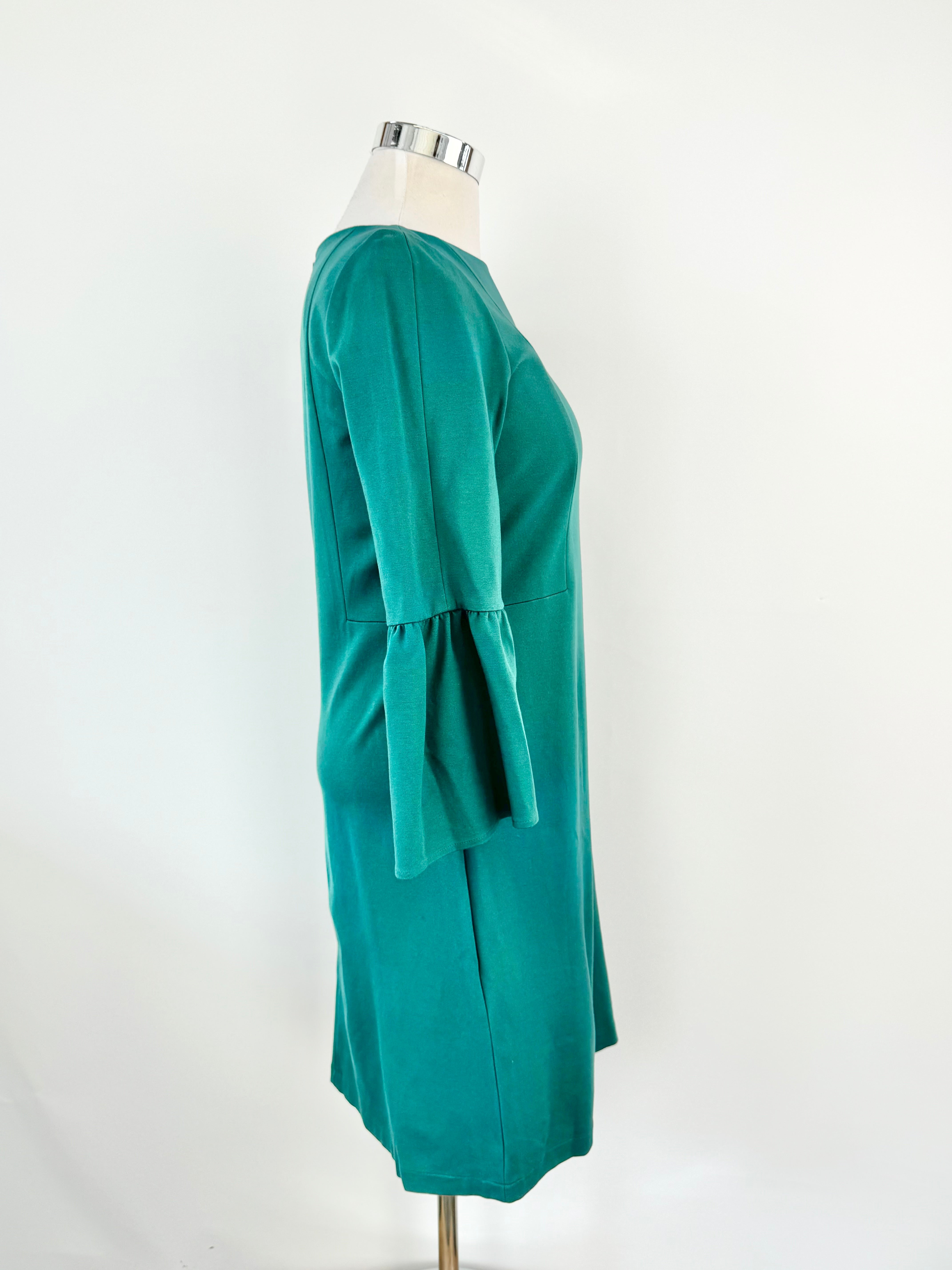 Lafayette 148 Teal Bell Sleeve Dress - AU12
