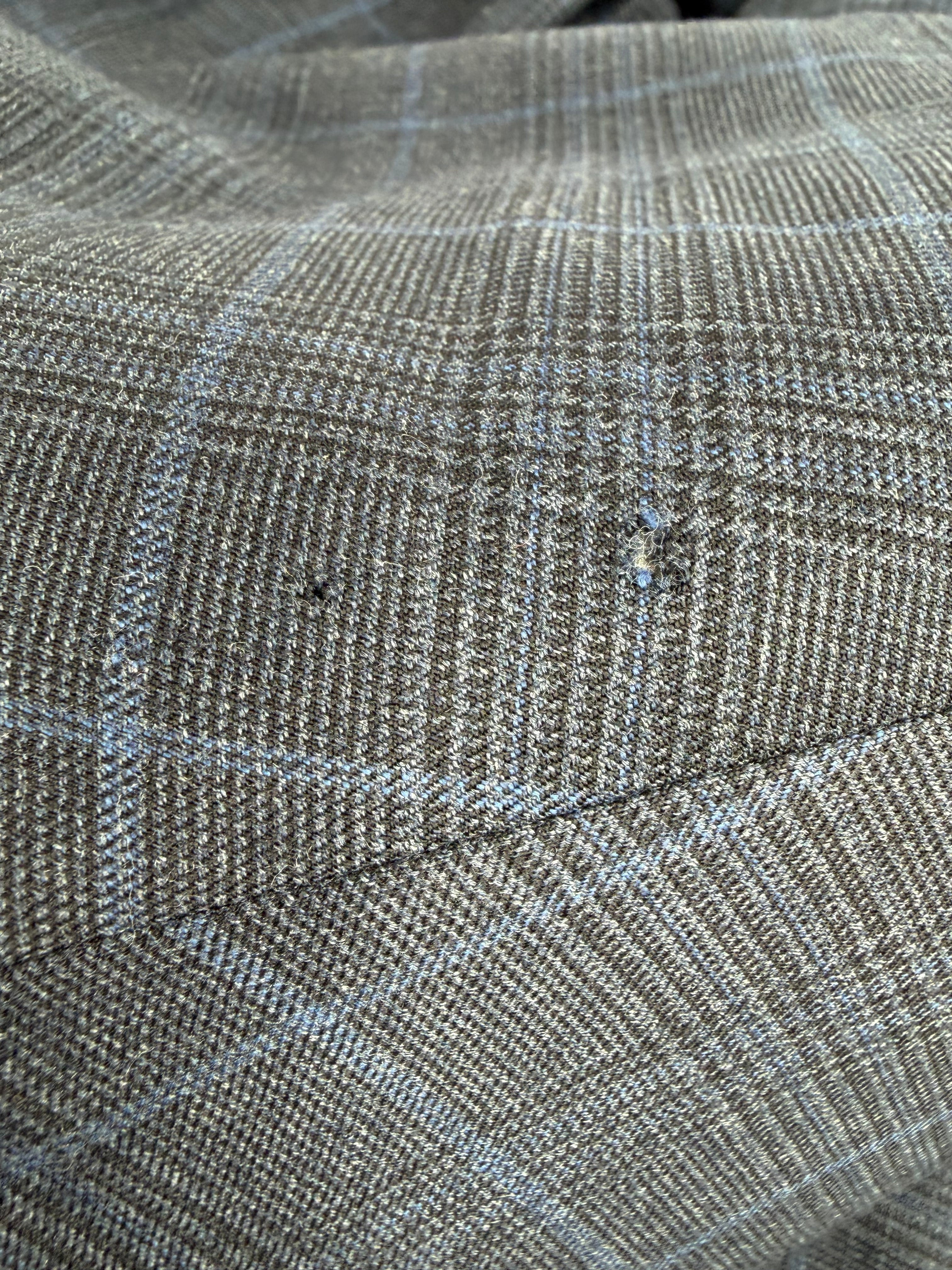 Canali Midnight Blue Checked Suit Jacket - 52R