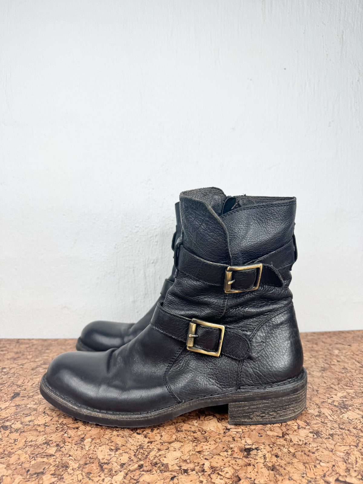Vintage Co-Op by Barneys of New York Black Biker Style Boots - EU42/43