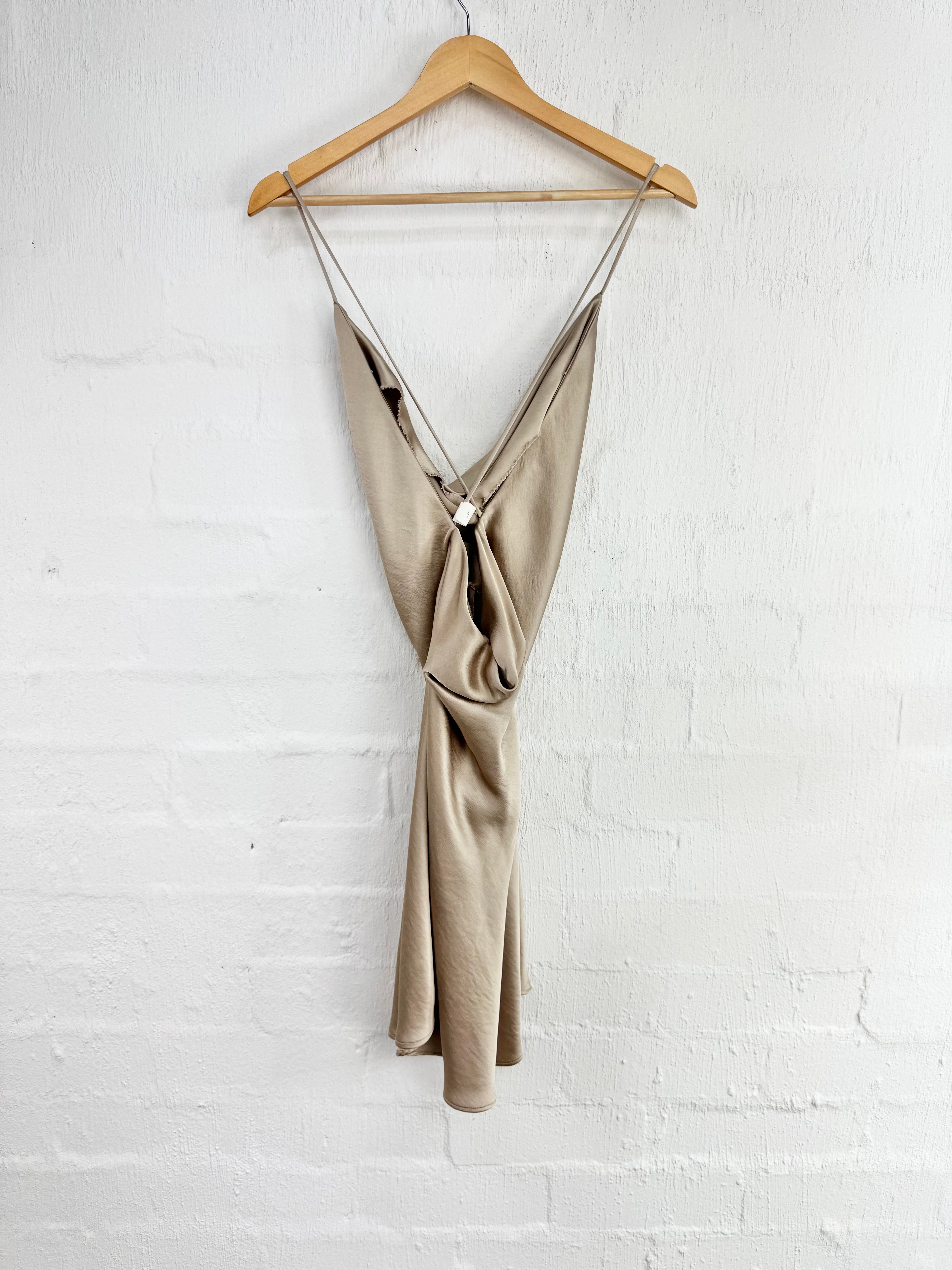 Bec + Bridge Champagne Bias Cut Dress - AU8