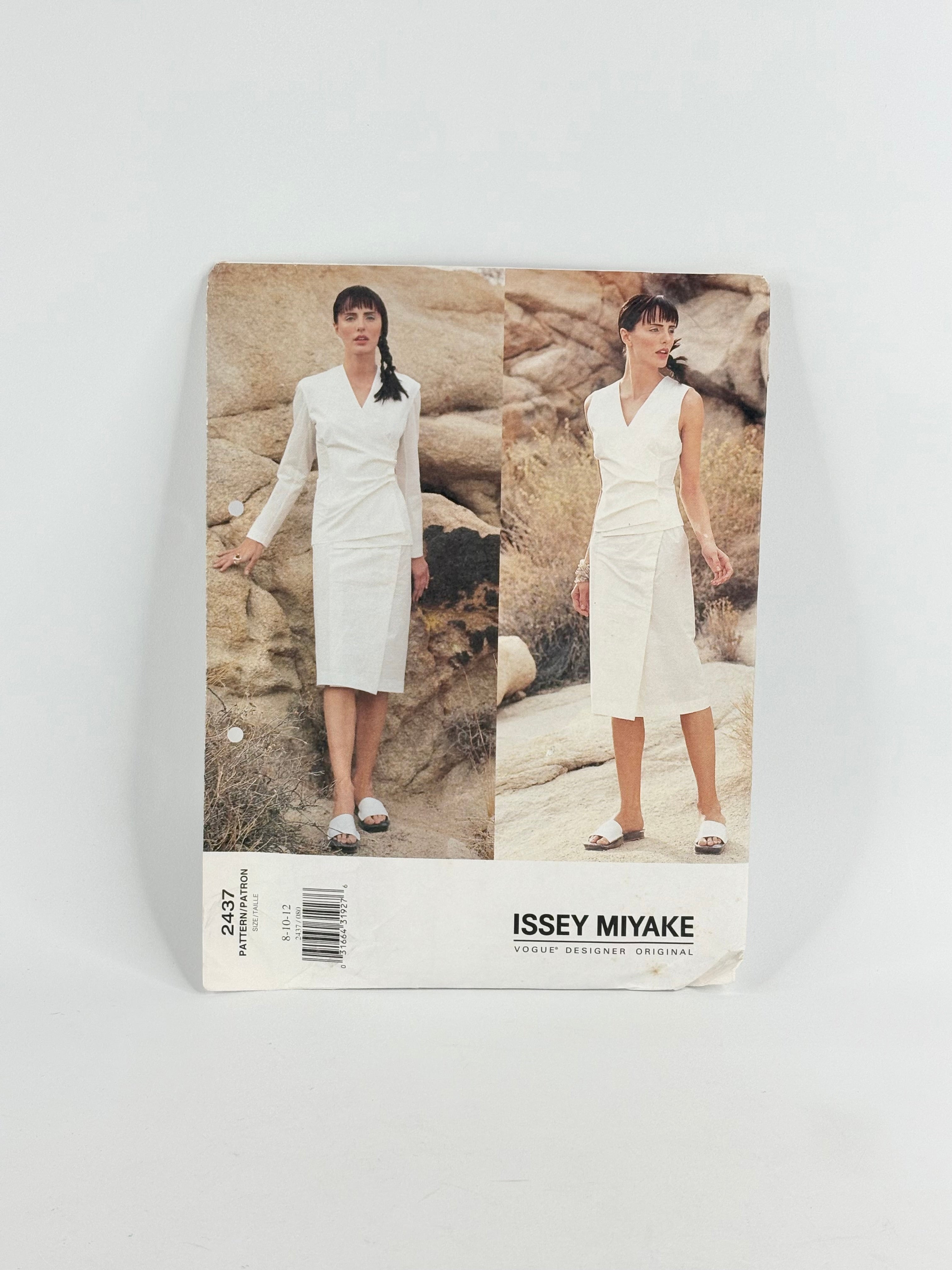 Vogue Designer Original Issey Miyake Jacket, Top & Skirt: No. 2437 - Size 8/12