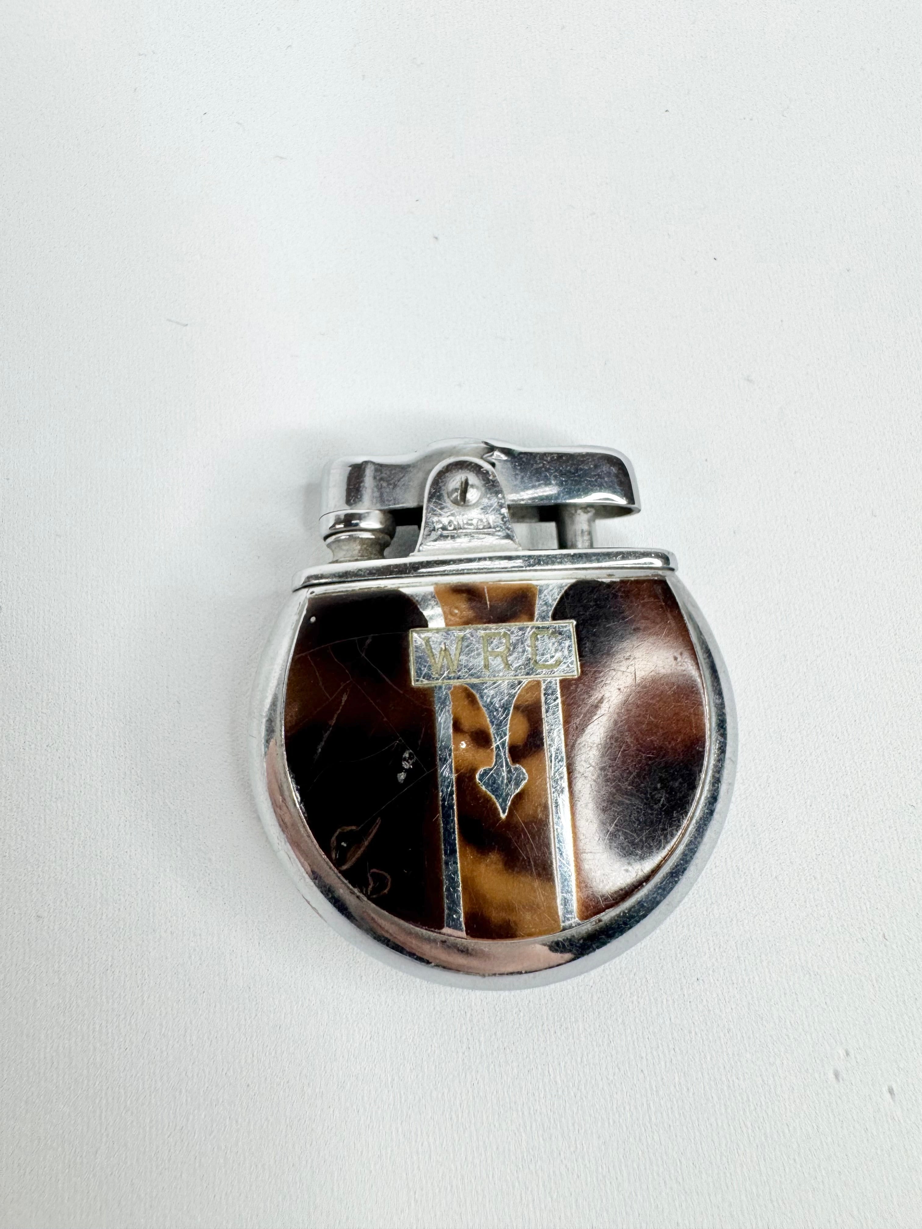 Vintage Ronson Rondette Art Deco Faux Tortoiseshell Lacquer Table Lighter