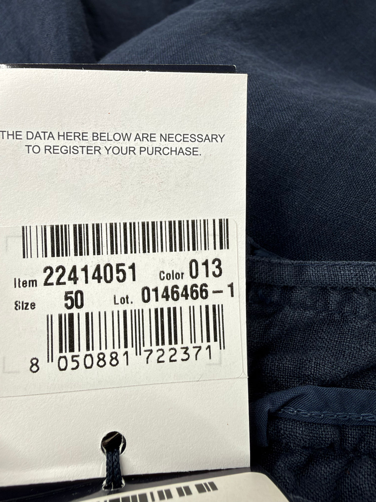 Paul & Shark Wheaten Tapered Linen Slacks NWT - 50