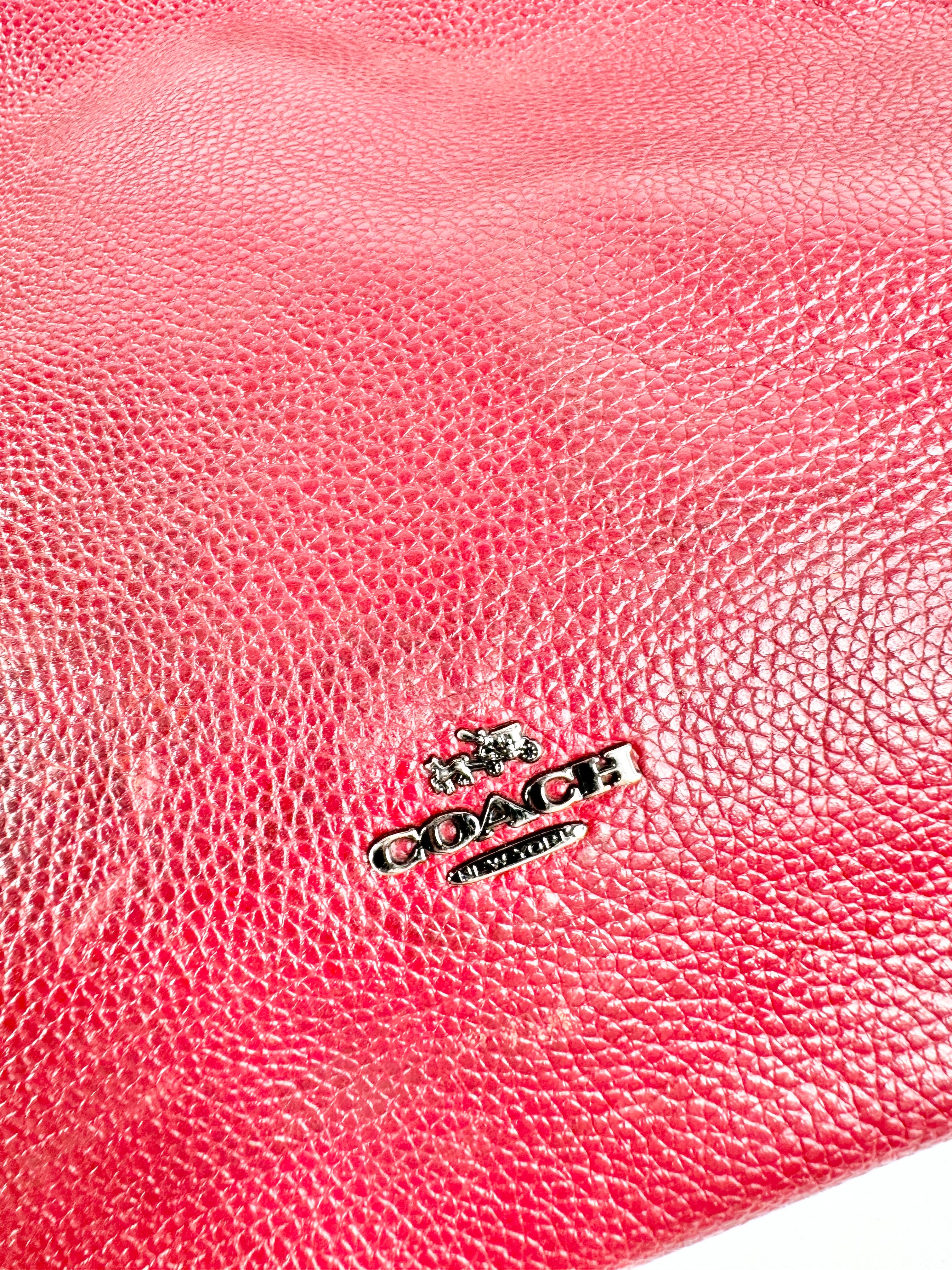 Coach Oxblood Grained Leather Tote