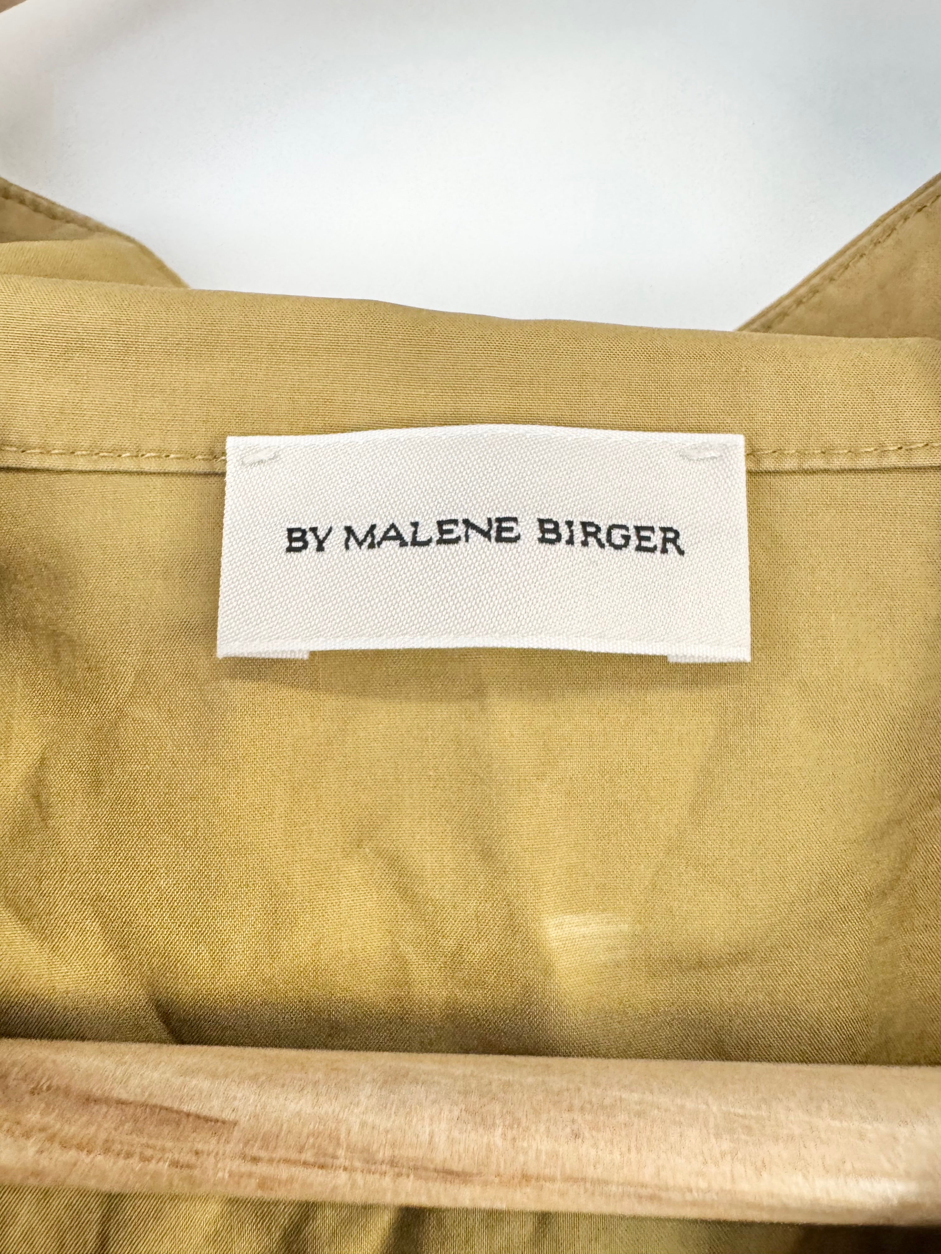 By Malene Birger Khaki Puff Sleave 'Byronia' Blouse - AU10