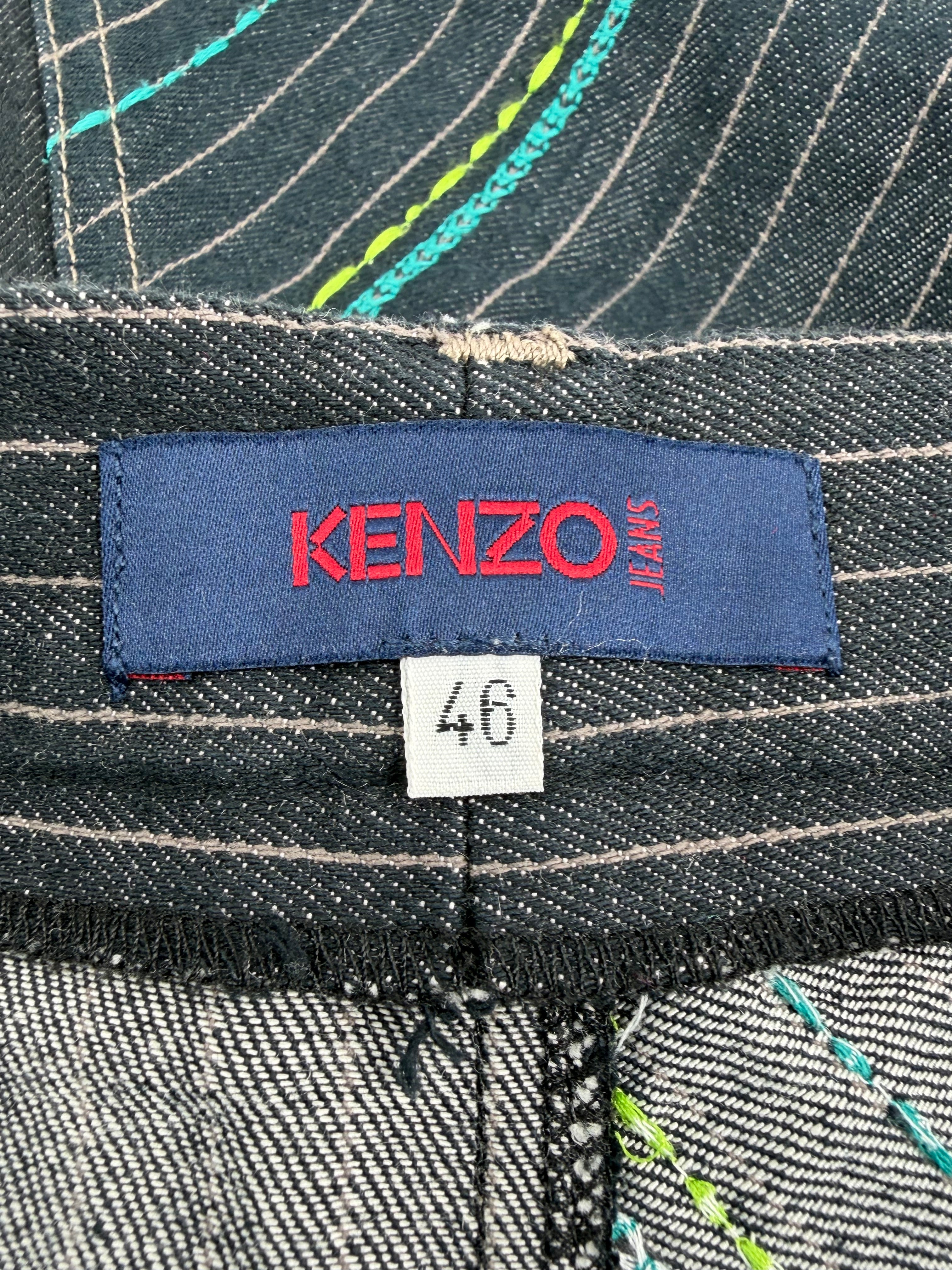 Kenzo Jeans Embroidered Denim Skirt - AU18