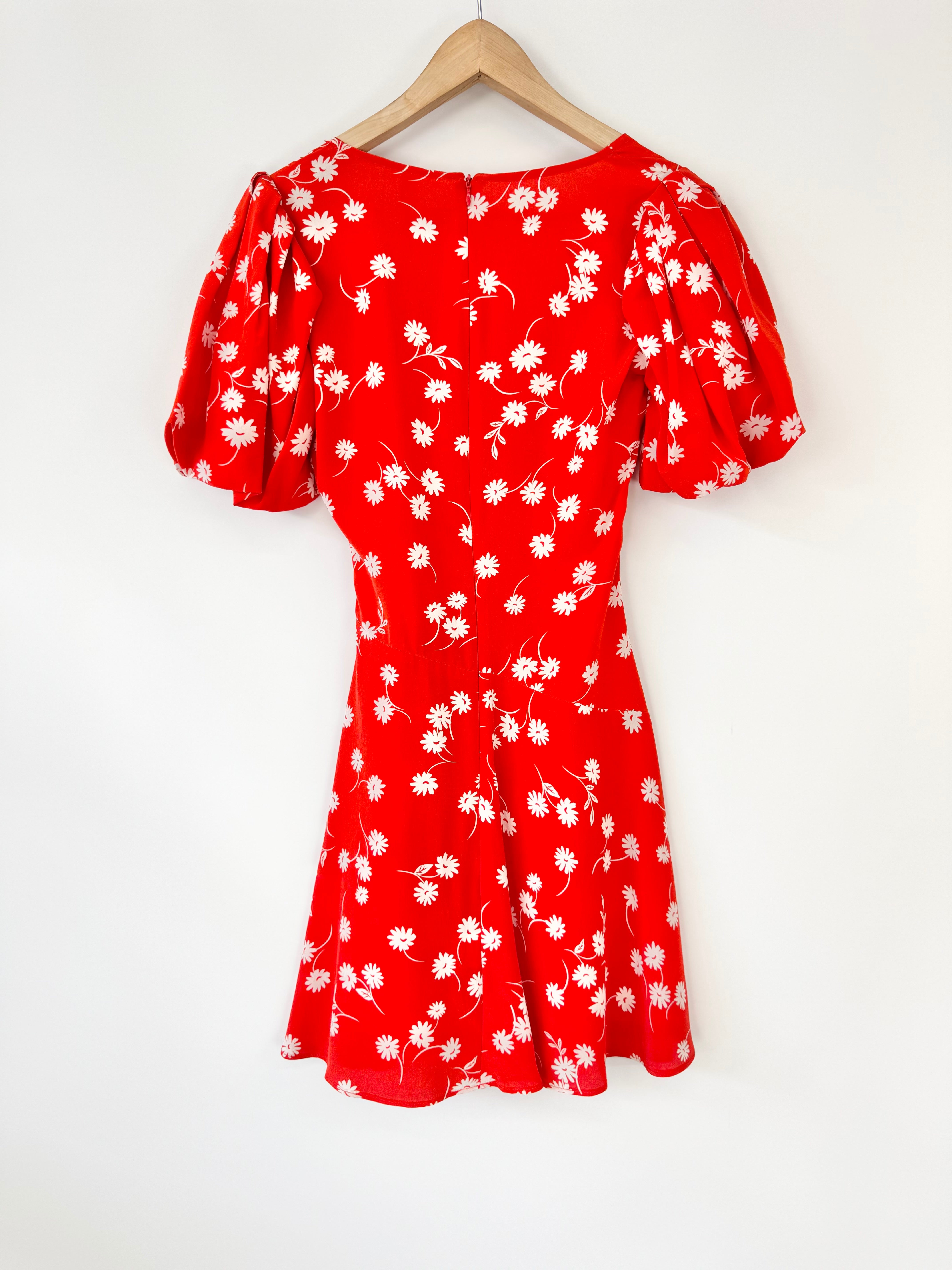 Bec + Bridge 'White Daisy' Silk Wrap Mini Dress - AU6