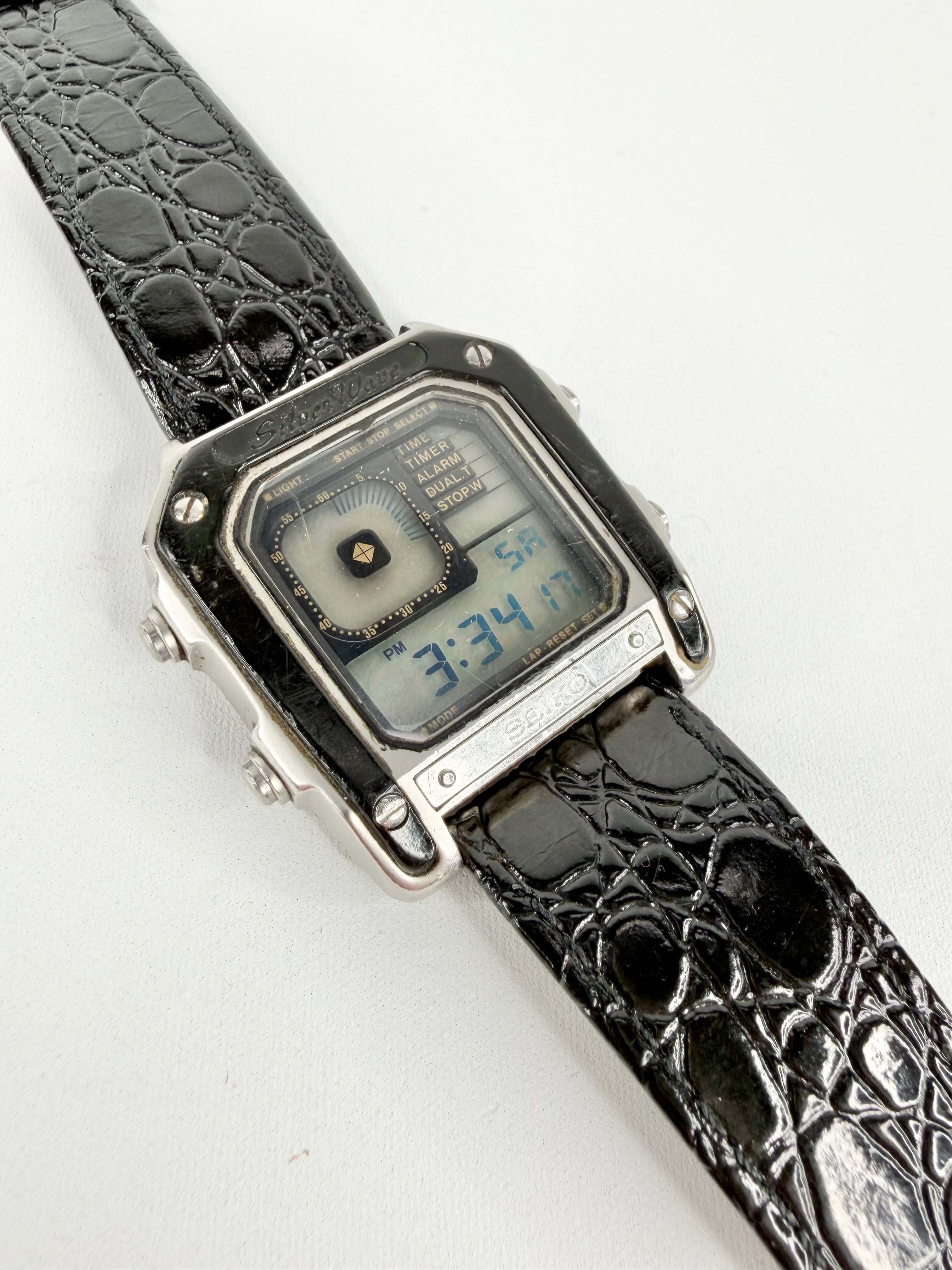Vintage Seiko G757-500 Digital 'Silverwave' Watch