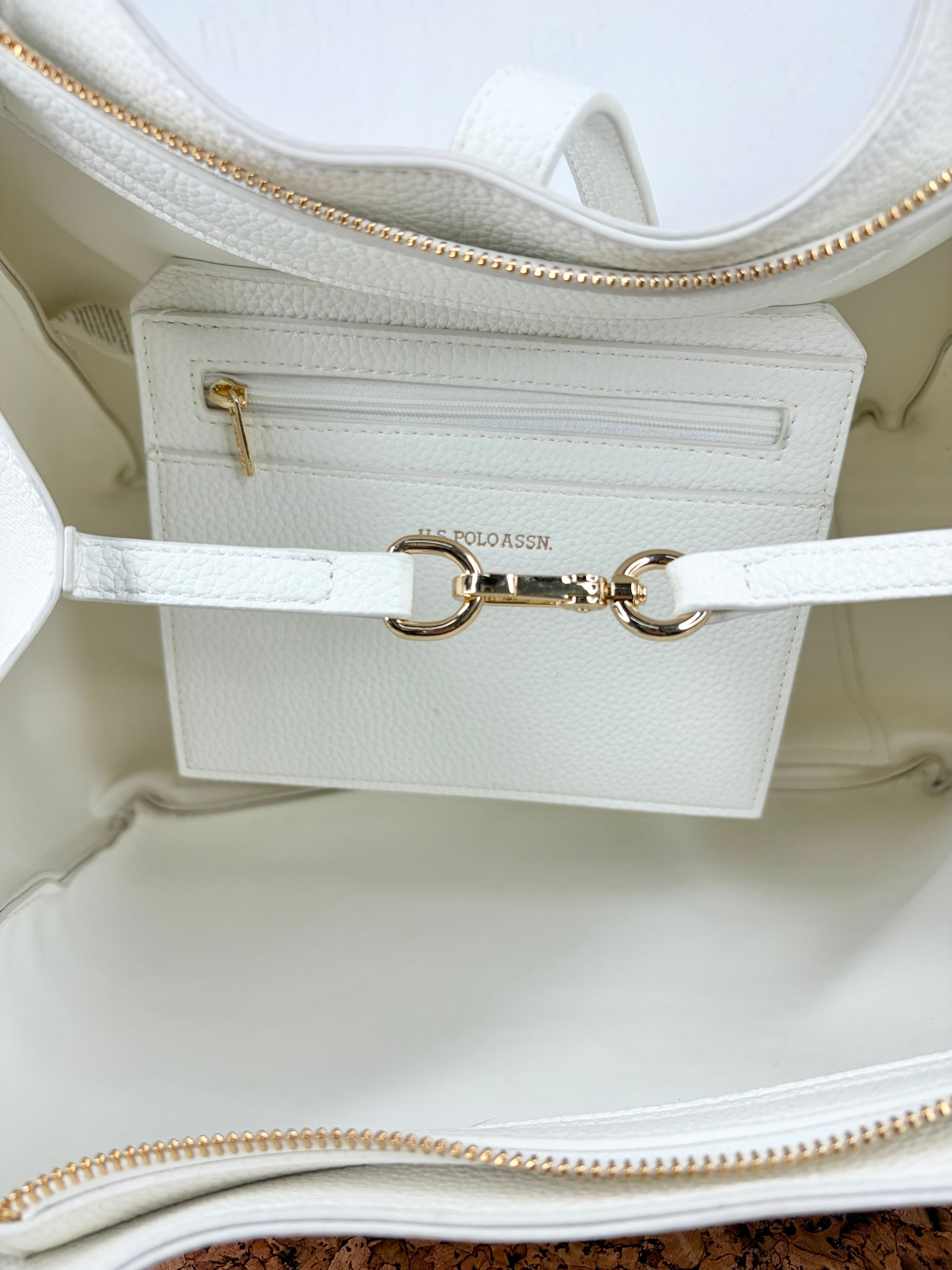 U.S. Polo Assn. White Shoulder Bag NWT