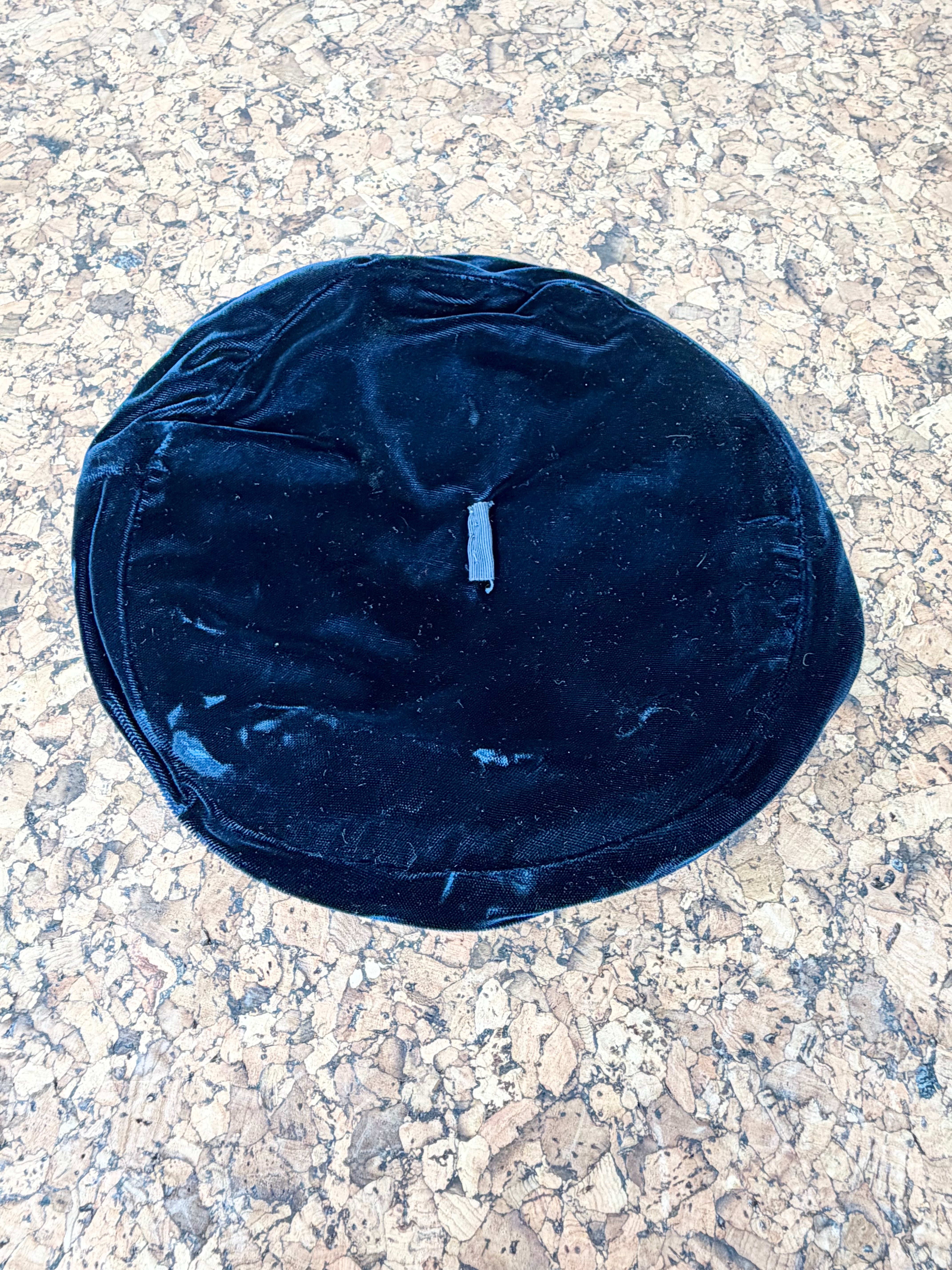 Vintage Navy Velvet Beret