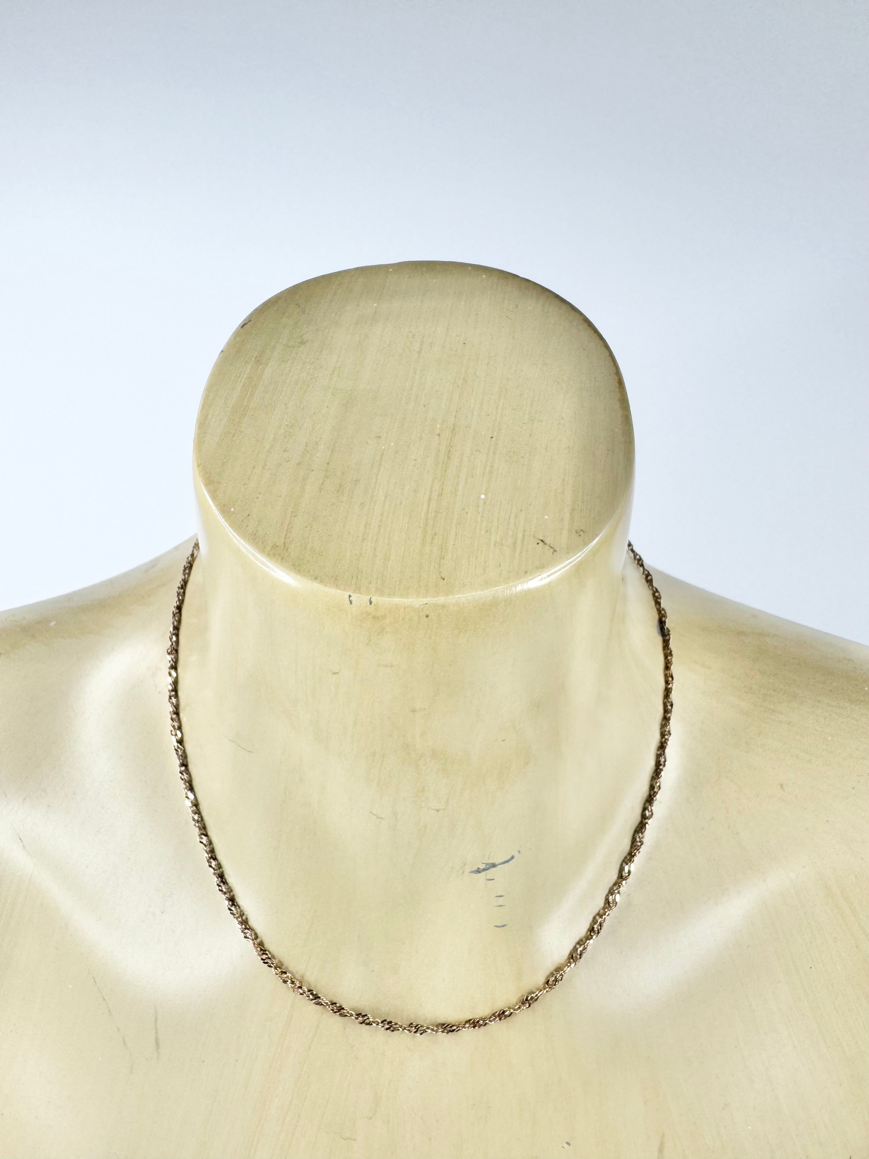 9ct Italian Made Gold Rope Chain Necklace