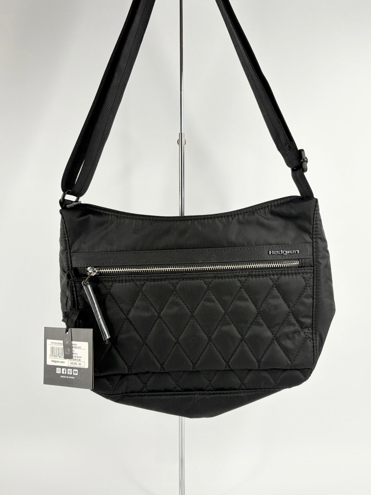 Hedgren Black Quilted Shoulder Bag
