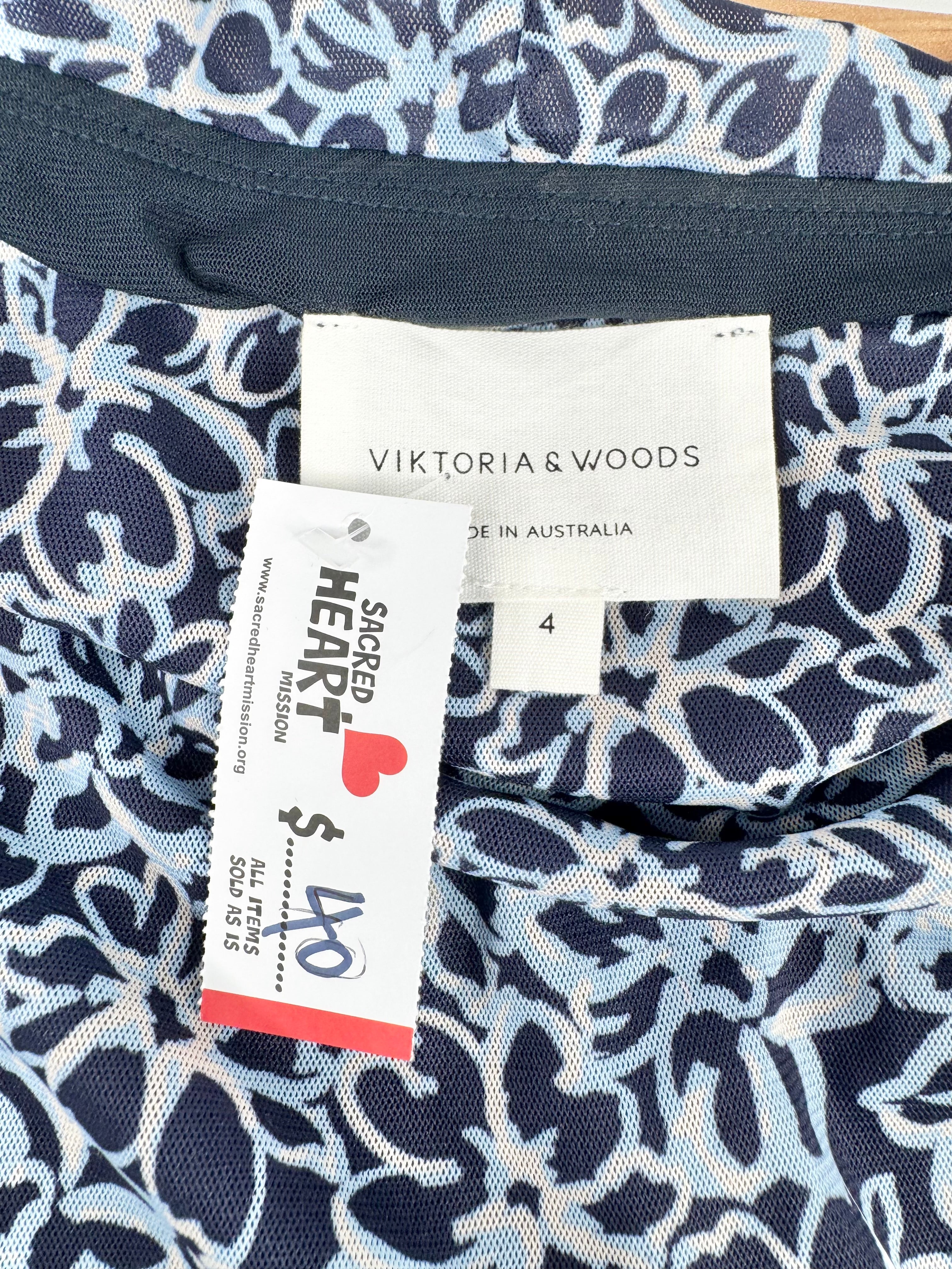 Viktoria & Woods Sky Blue Mesh Midi Skirt - AU12/14