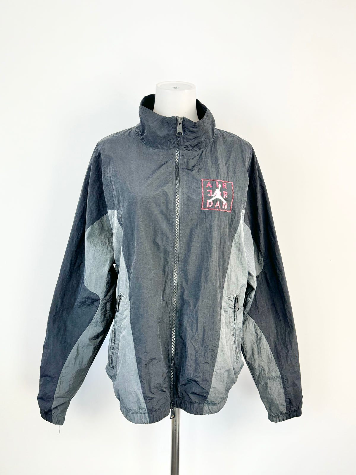 Air Jordan Black & Grey Track Jacket - S