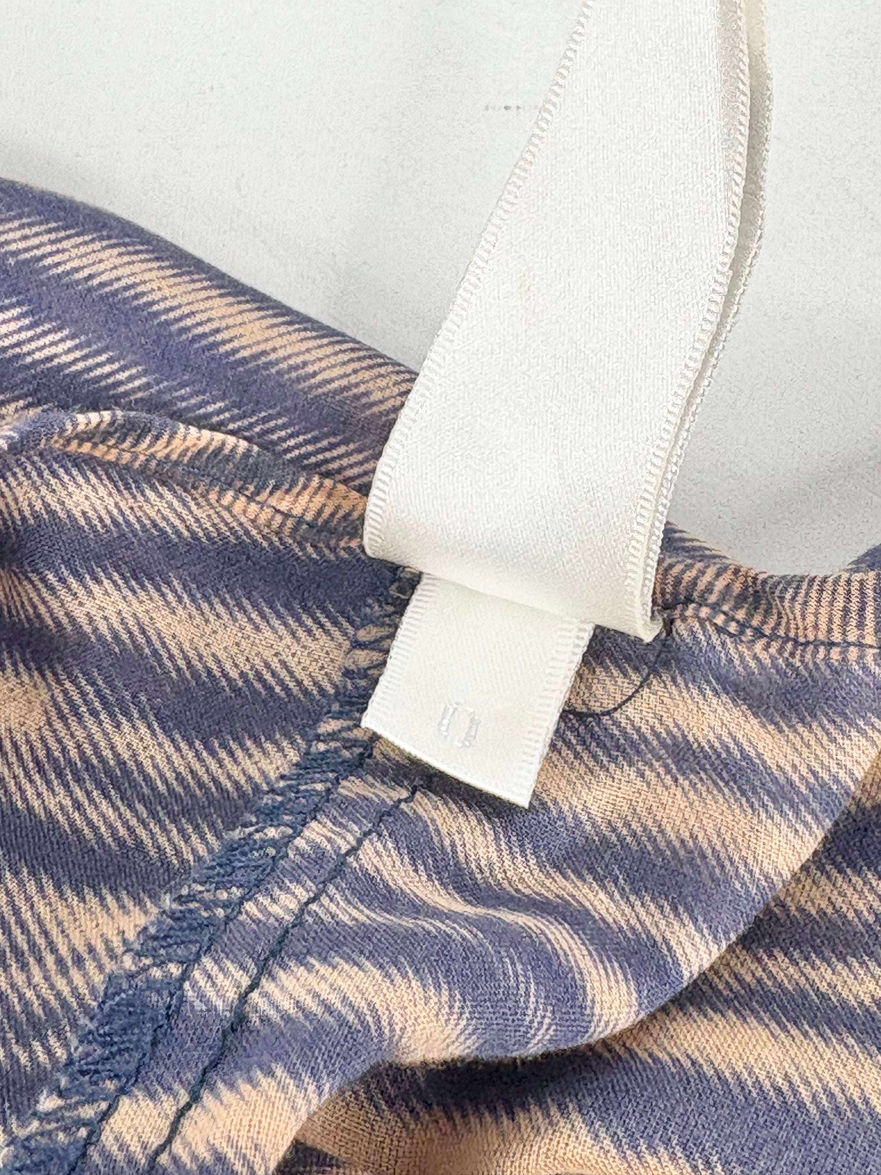 Zimmermann Navy & Blush Sheer Zebra-Print Cape - AU6/8