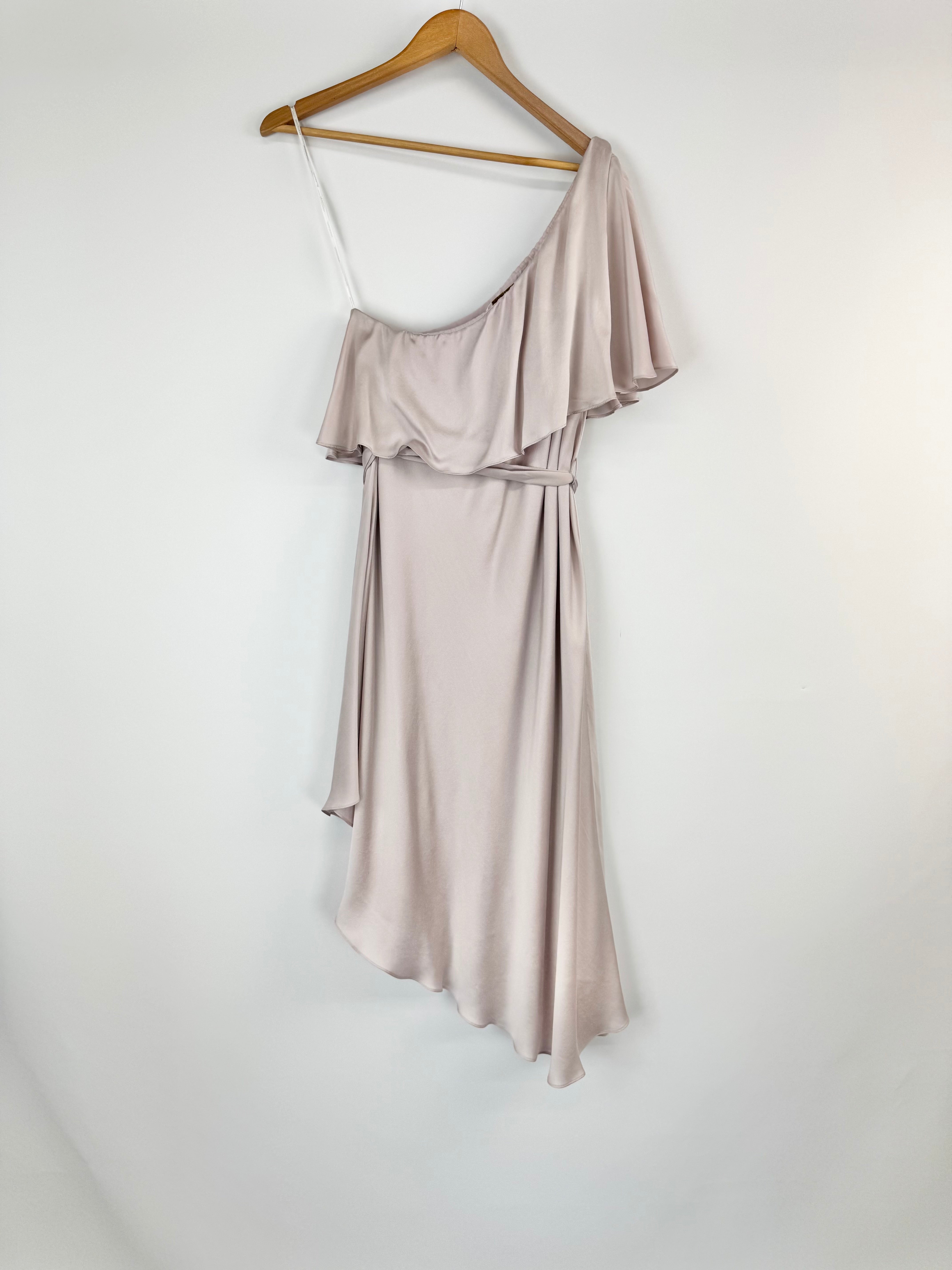 Zimmermann Primrose Pink One Shoulder Silk Dress - AU10