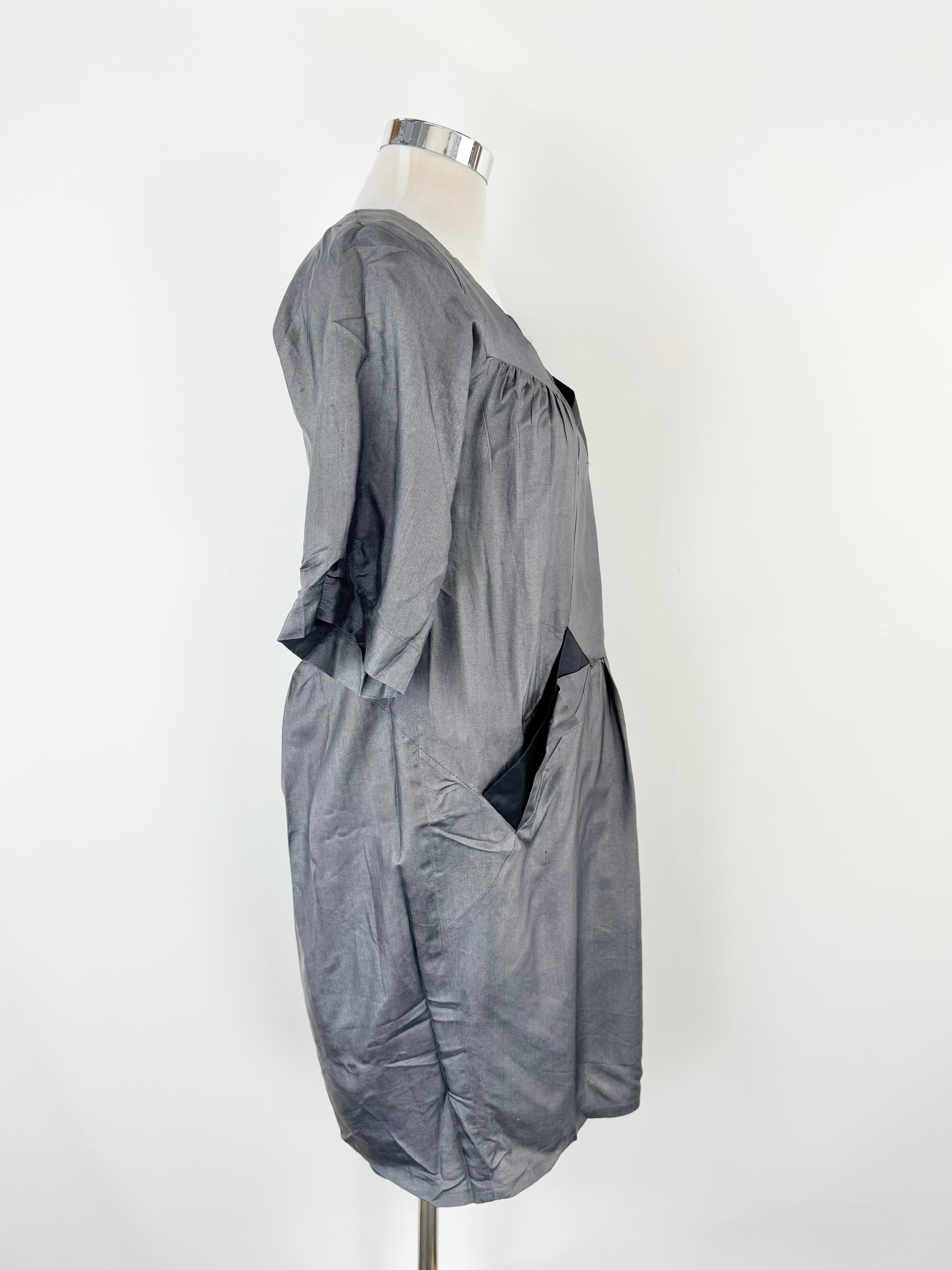 Spijkers En Spijkers Grey Silk Dress - AU12