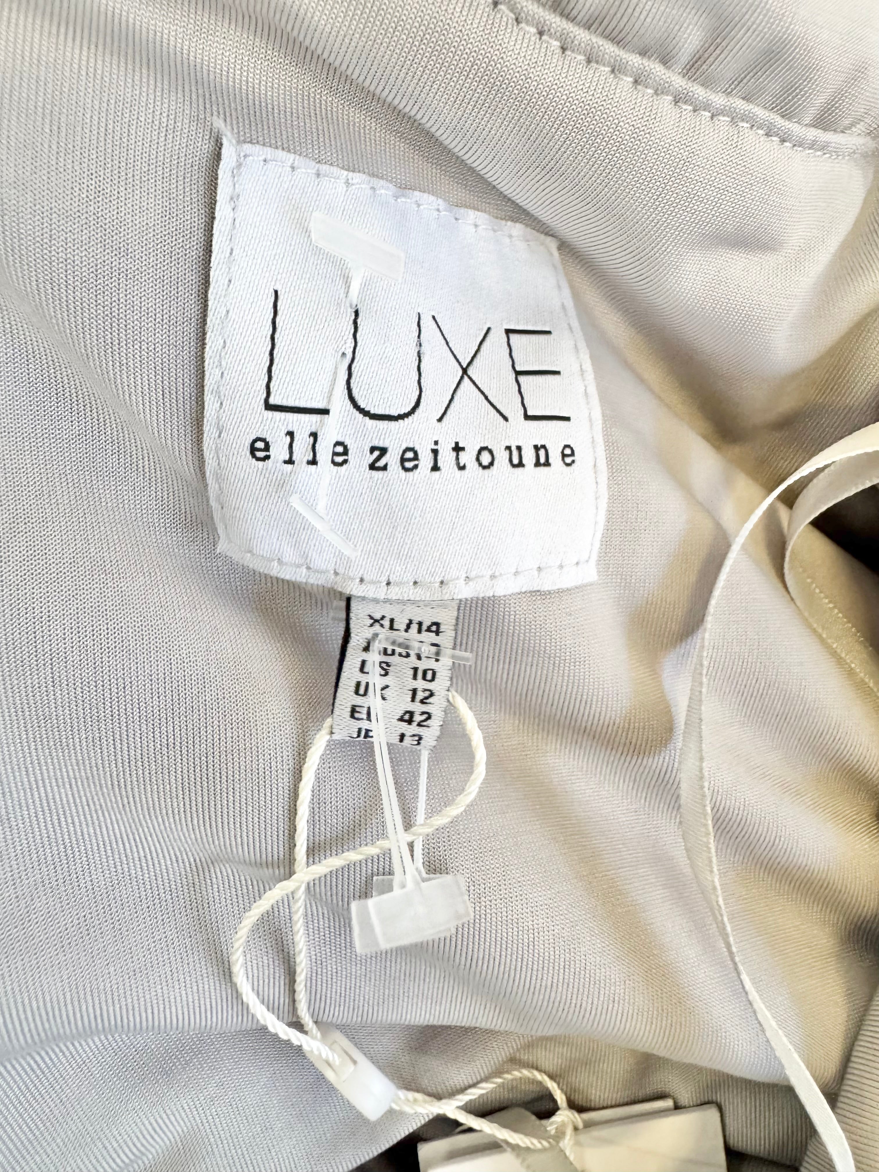 Luxe by Elle Zeitoune 'Tinley' Silver Sequined Gown NWT - AU14