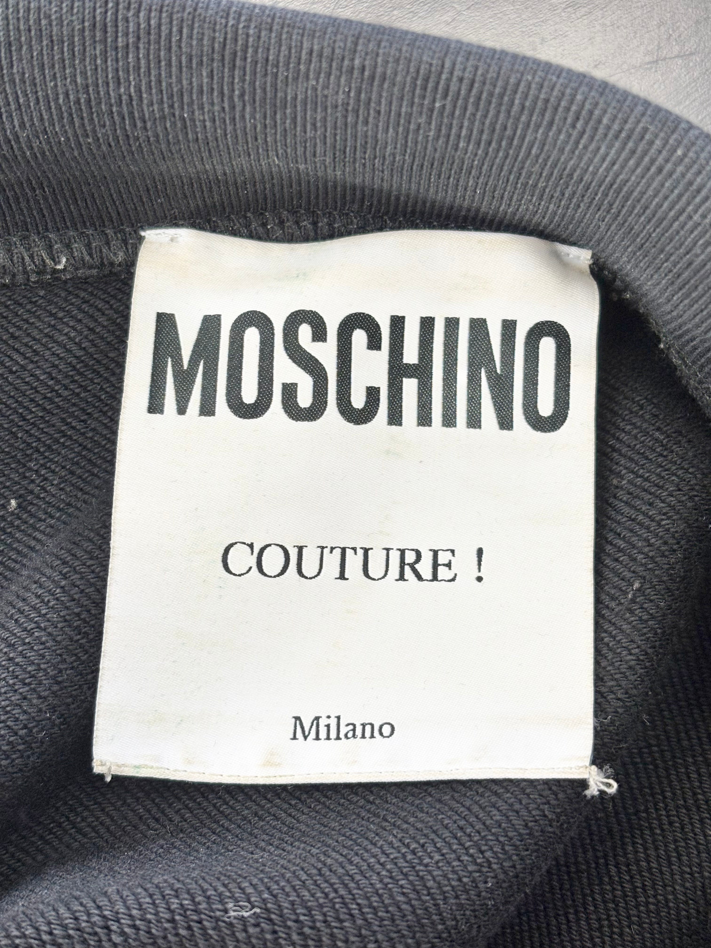 Moschino Couture! Black Stretch Zip-Up Mini Skirt - AU8