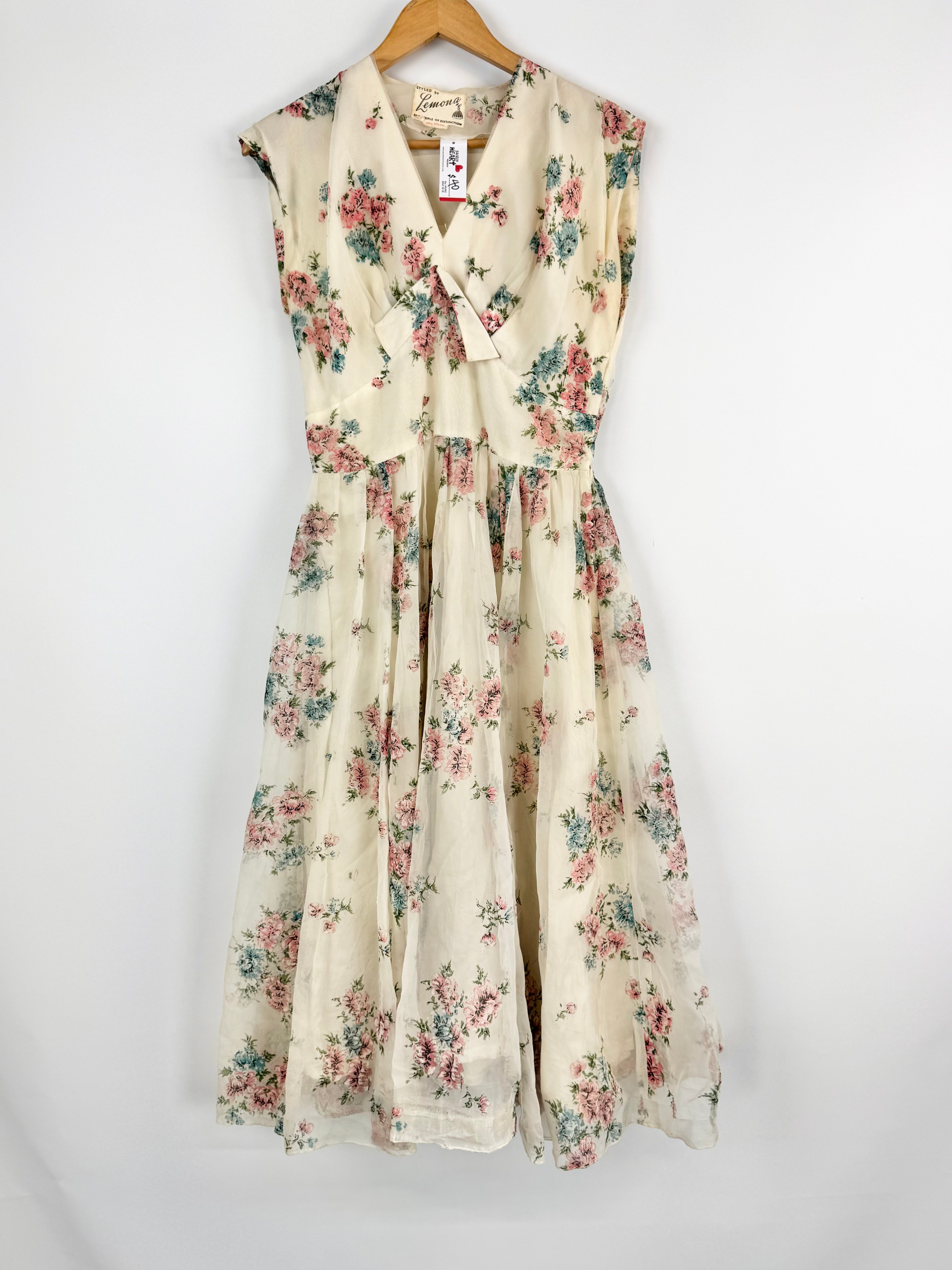 Vintage Styled by Lemona Floral Dress - AU8