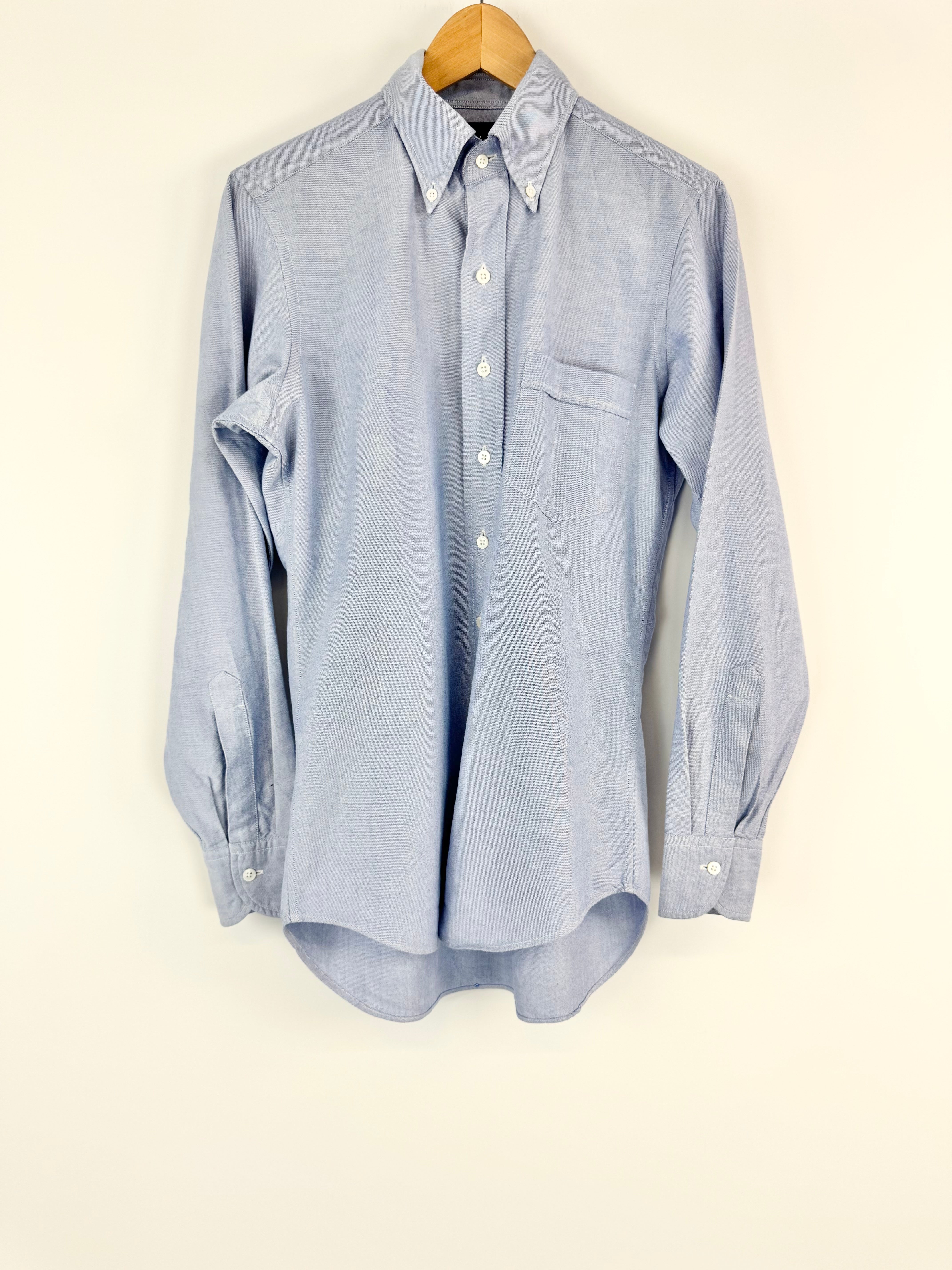 Drake's Light Blue Long Sleeve Shirt - 15/38