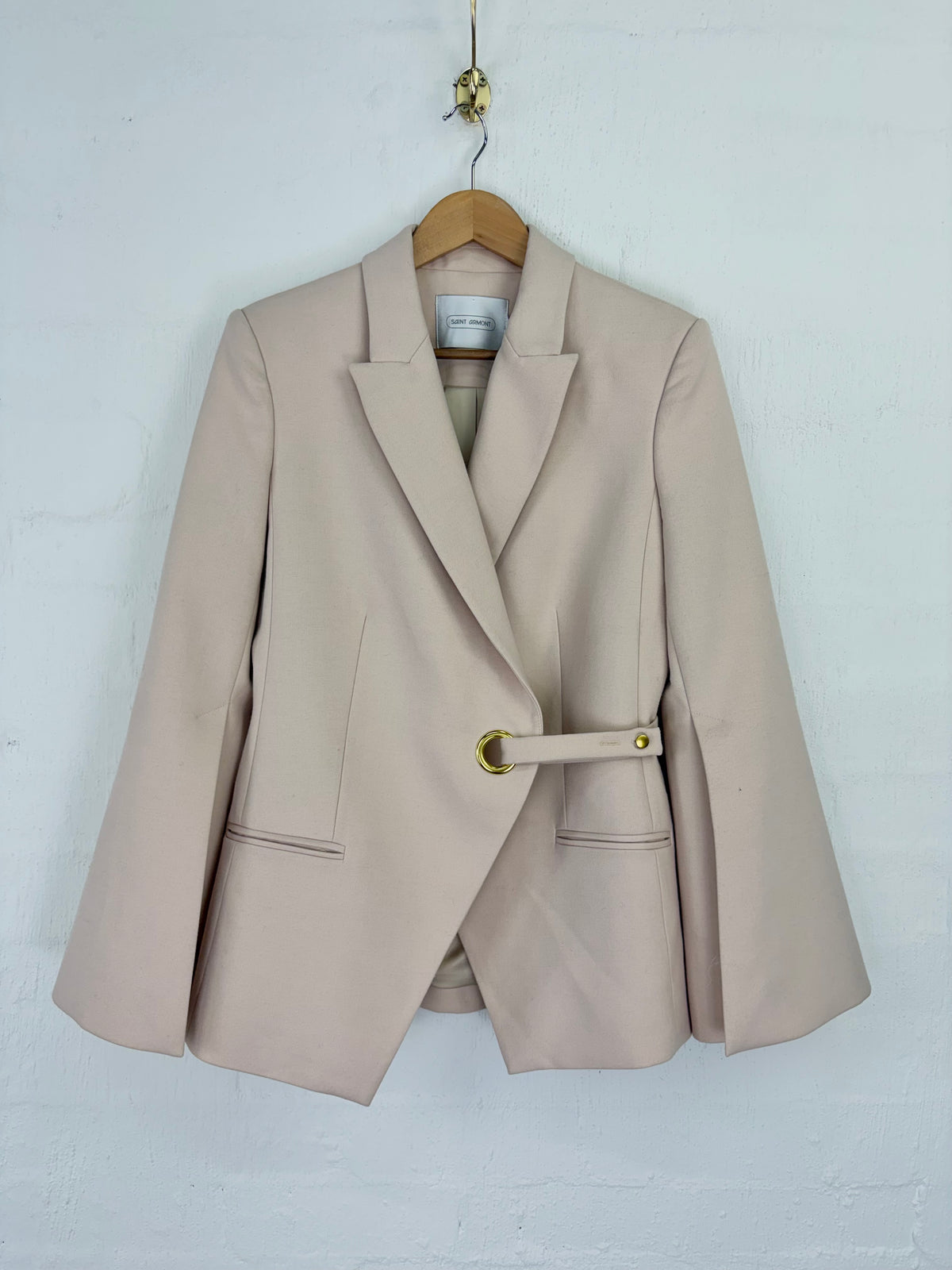 Saint Armont Seashell Pink Flared Sleeve ' Issa Eyelet' Blazer NWT - AU10
