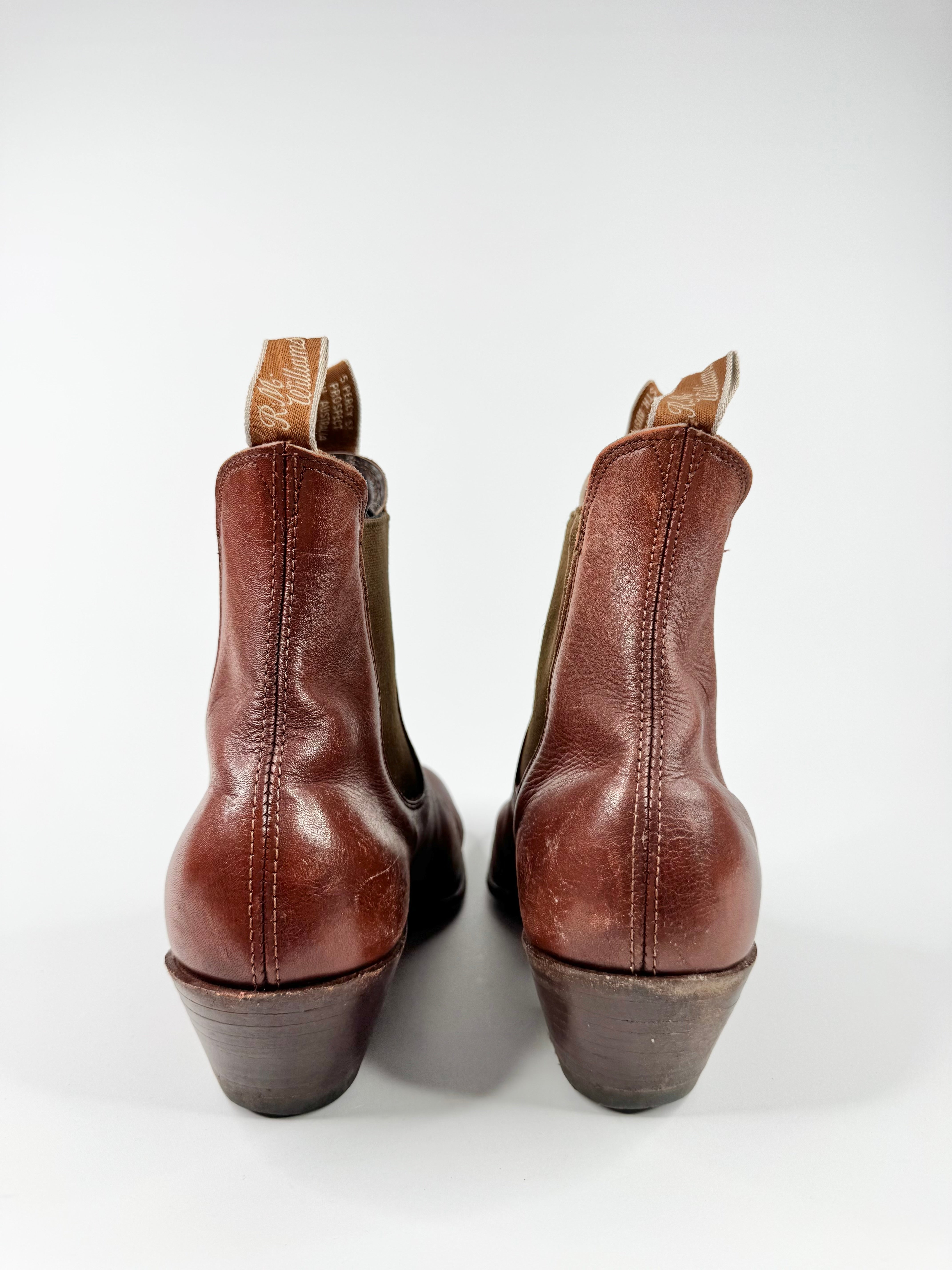 R.M. Williams Cuban Heel Chestnut Brown Boots -