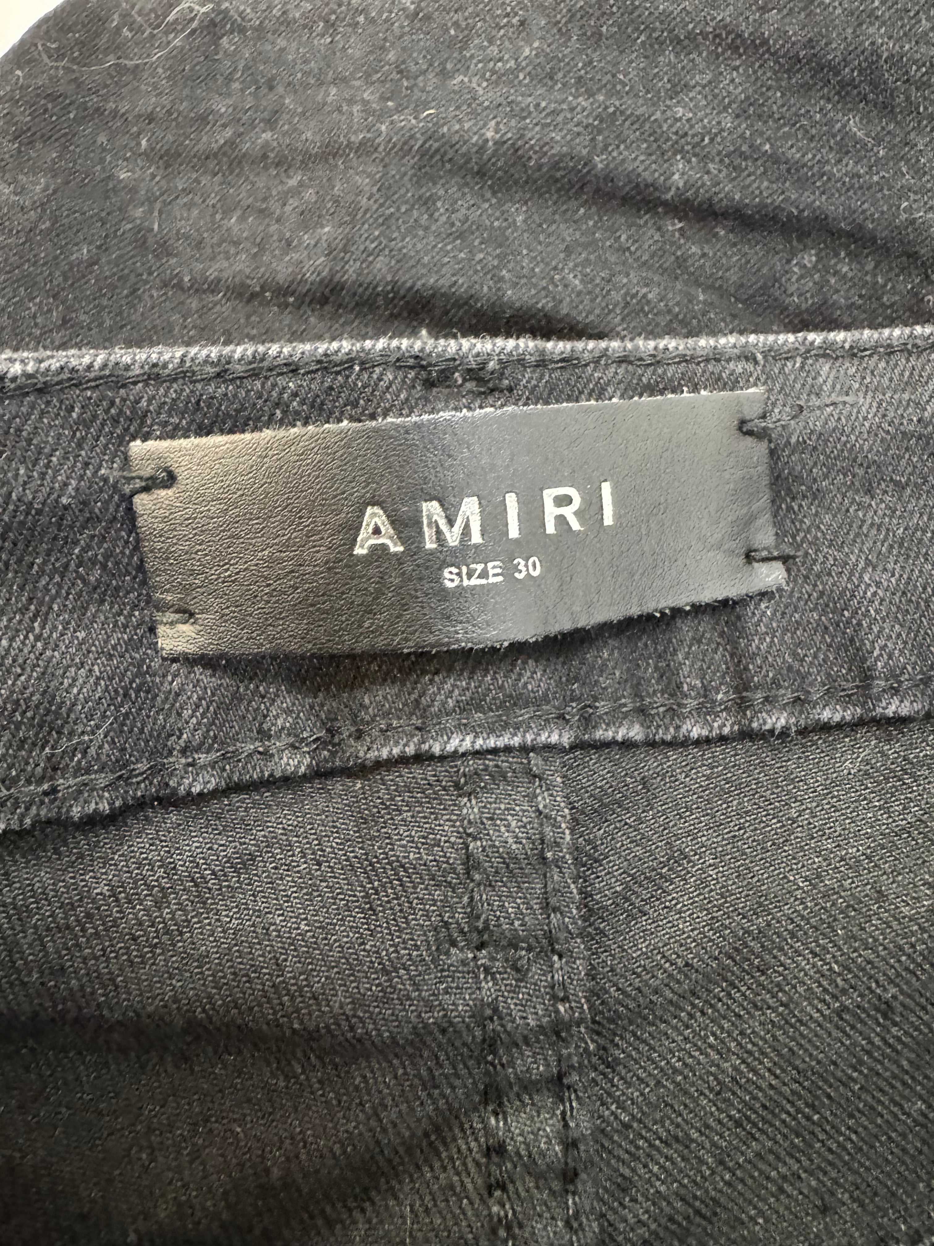 Amiri Black Ripped Skinny Jeans - 30