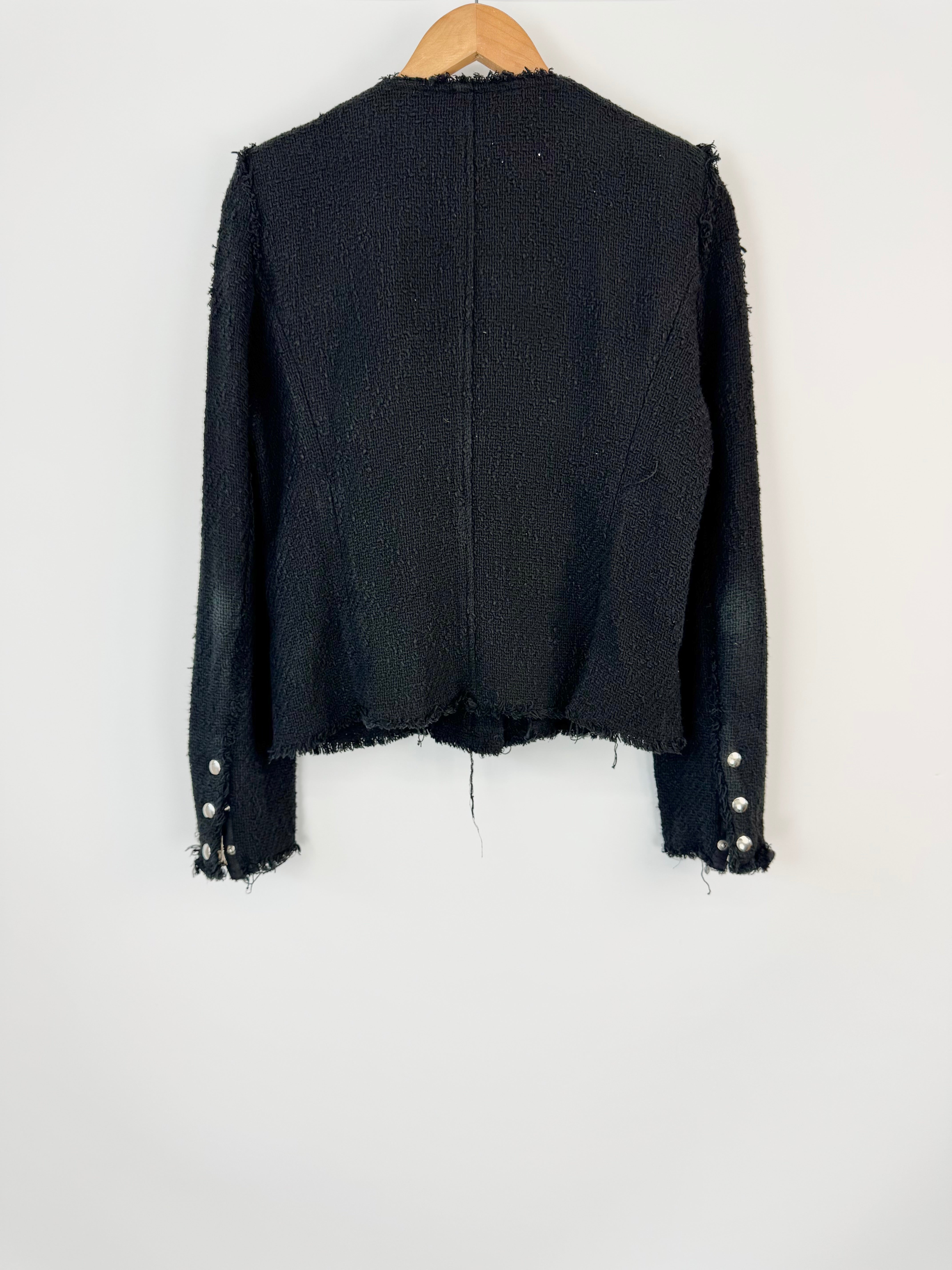 IRO 'Agnette' Black Tweed Jacket - AU10