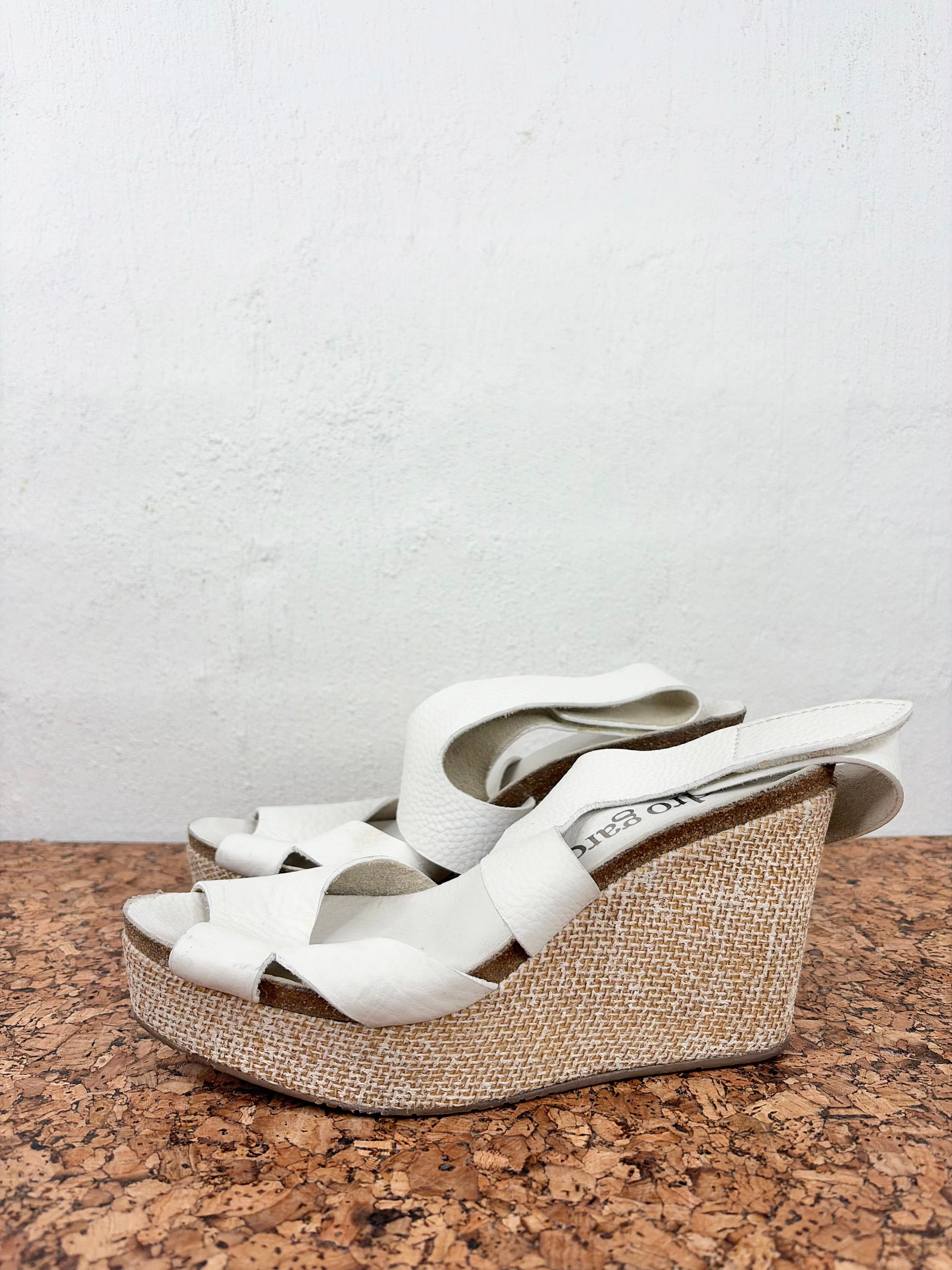 Pedro Garcia White Wedge - EU39