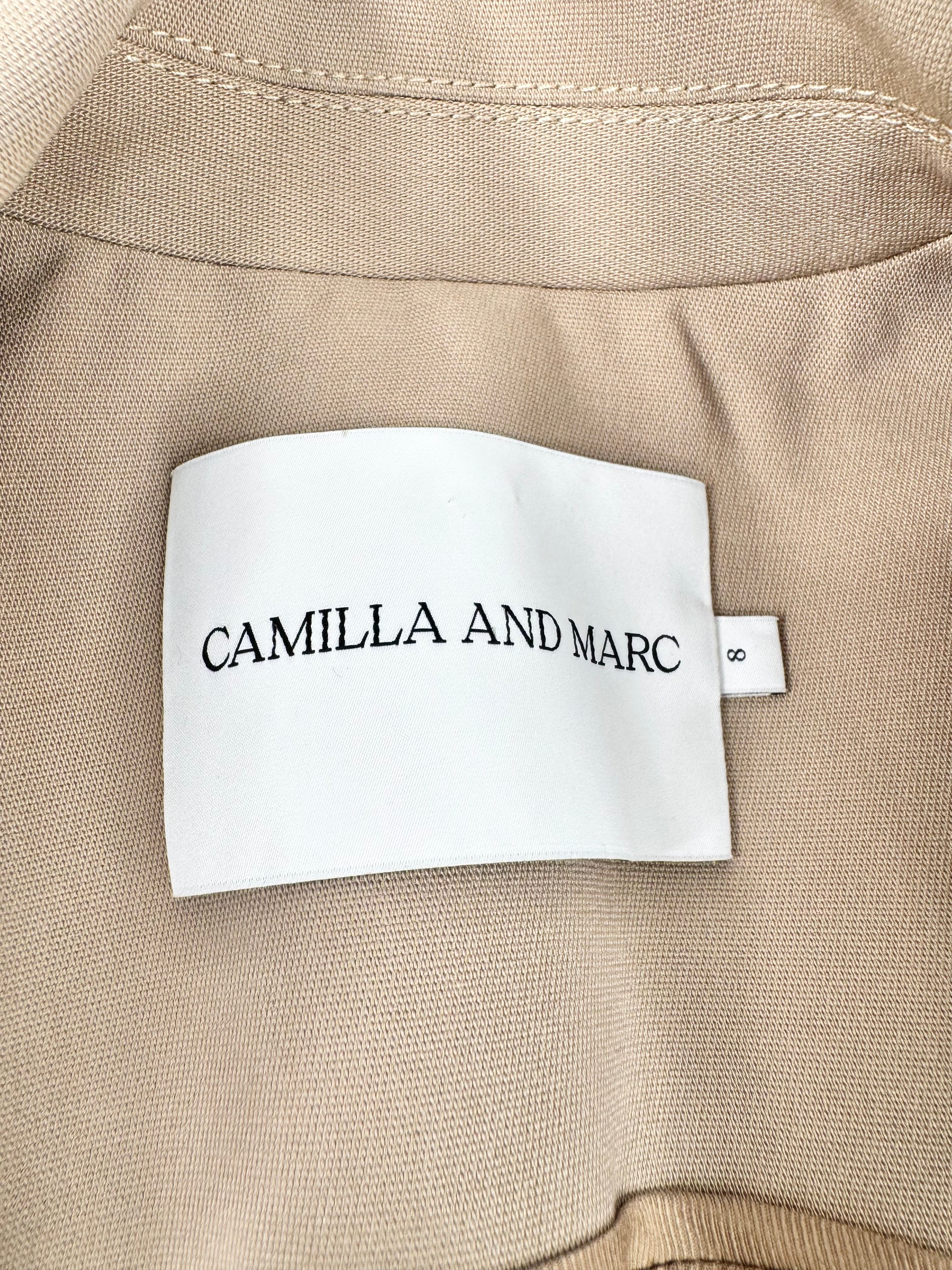 Camilla & Marc Camel Belted Open Front Trench Coat - AU8