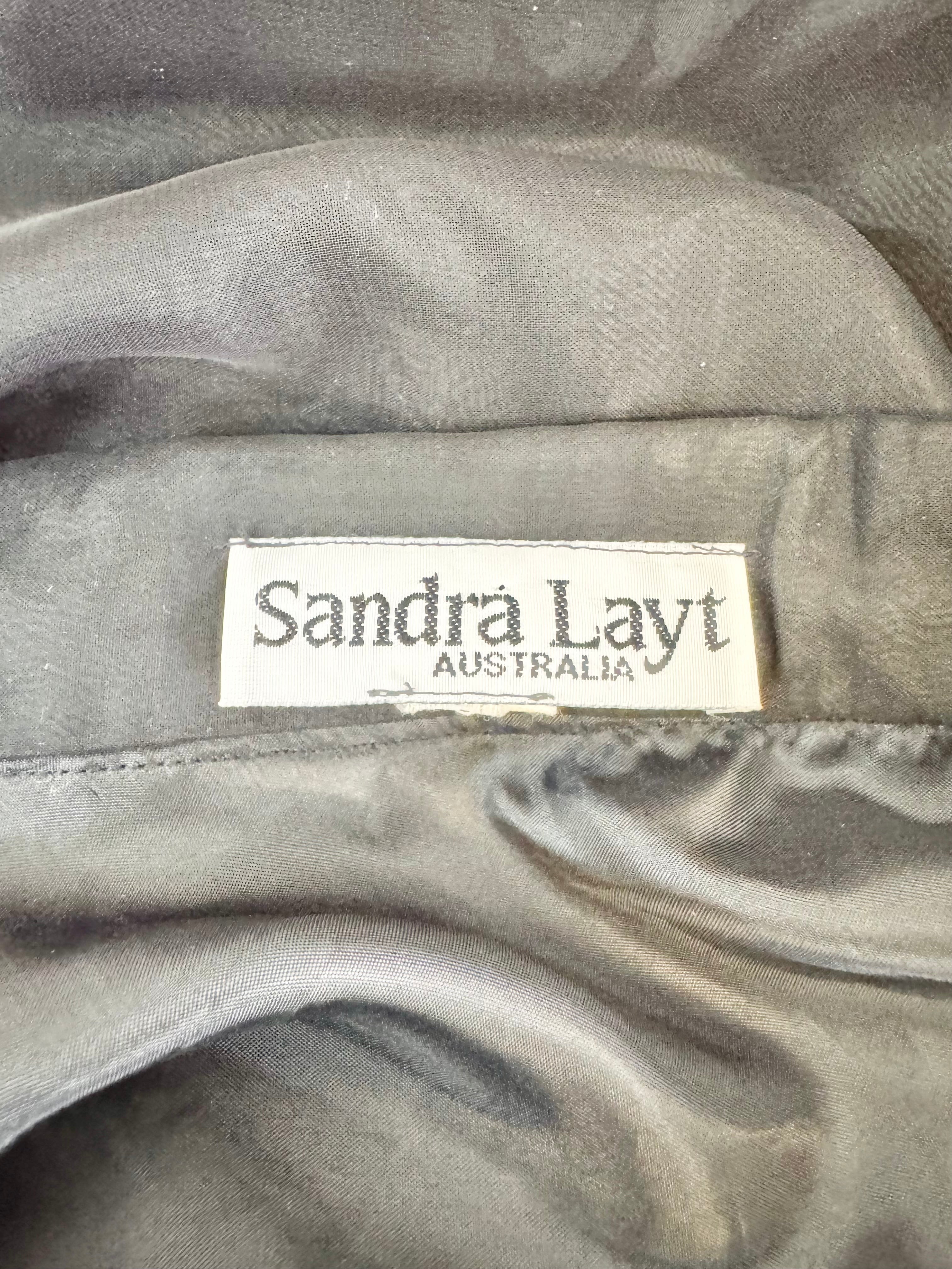 SANDRA LAYT BLACK CHIFFON MAXI SKIRT - AU12