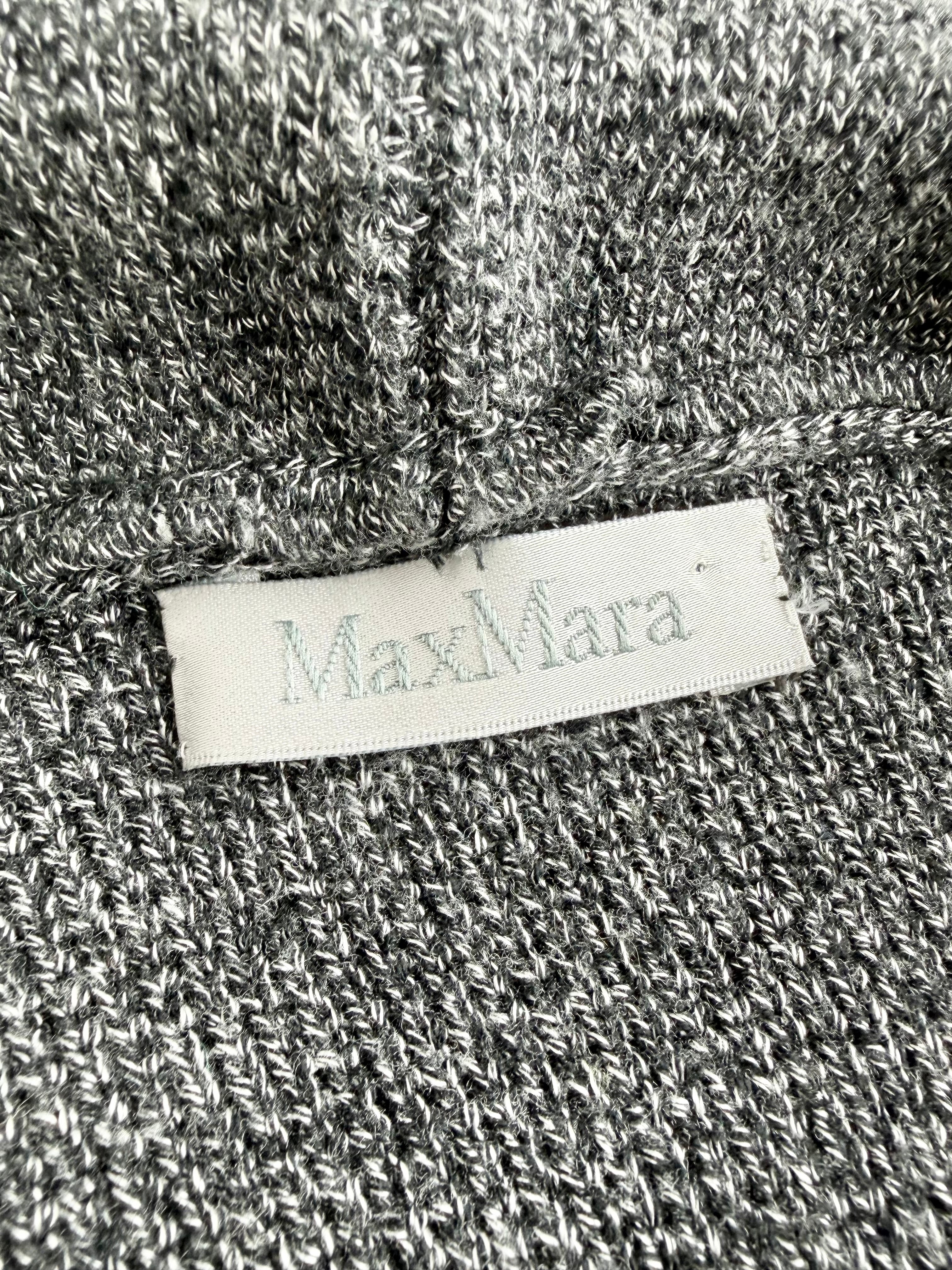 Max Mara Black & White Sleeveless Belted Cardigan - AU12