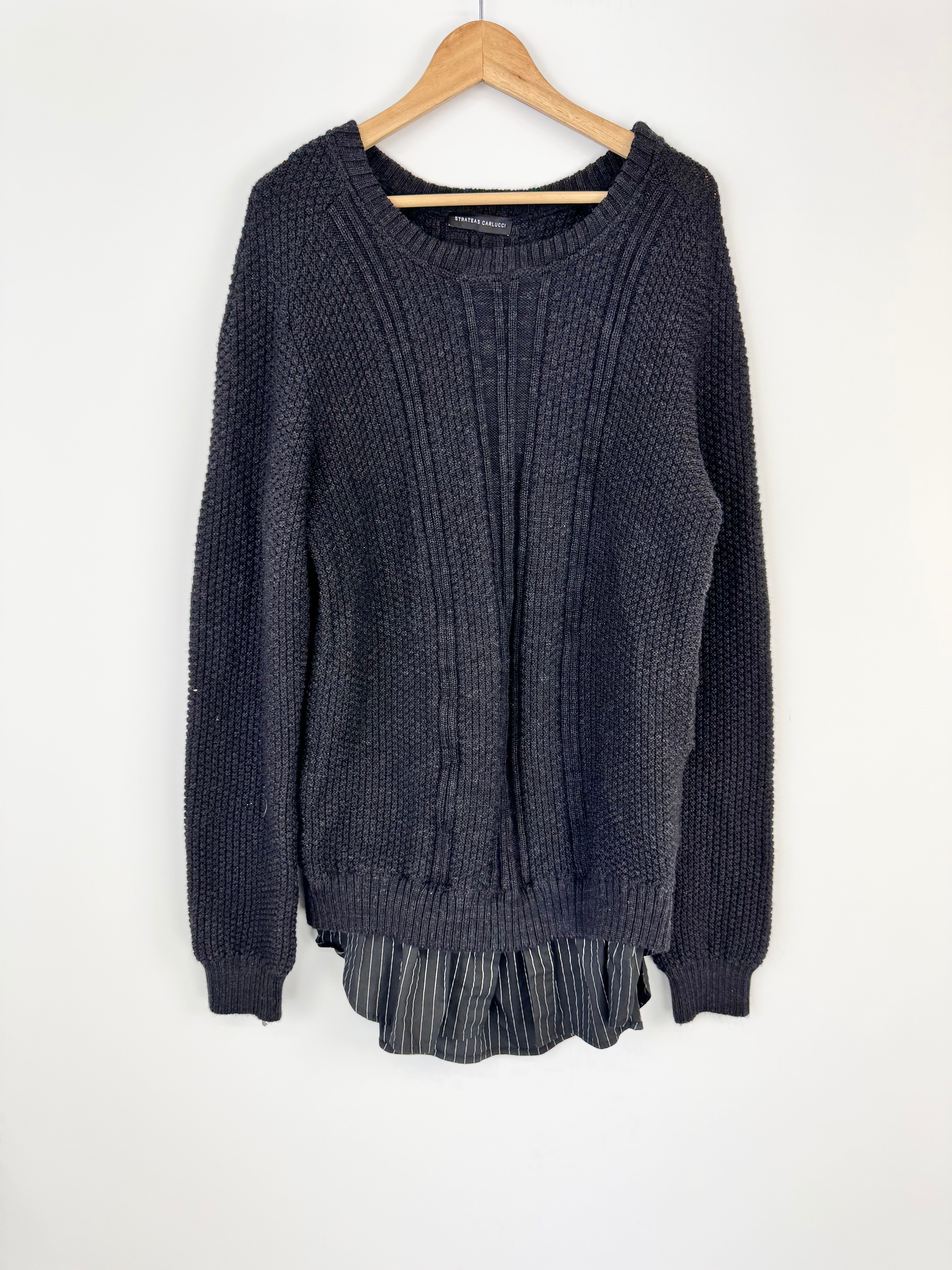 Stateas Carlucci Black Cable Knit Sweater - AU10/12