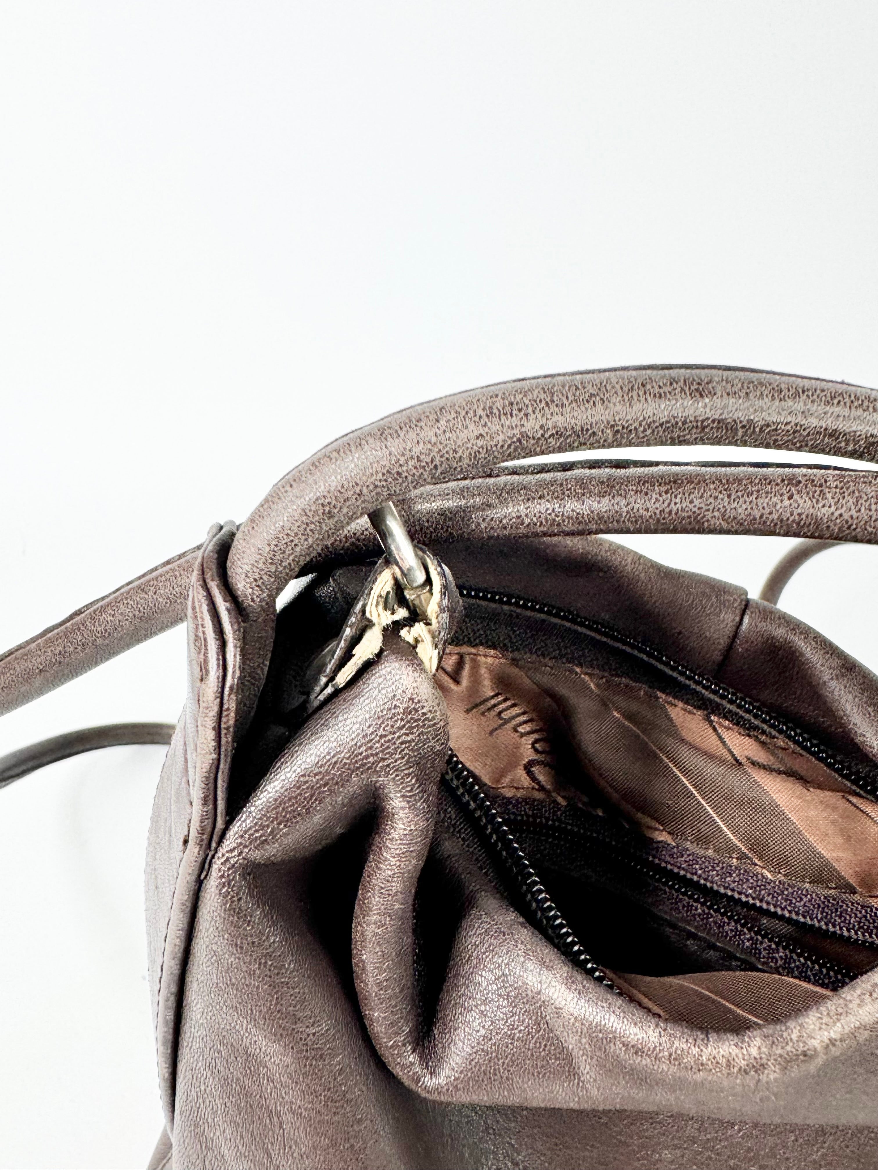 MFW 'Donhil' Convertible Brown Leather Saddle Bag