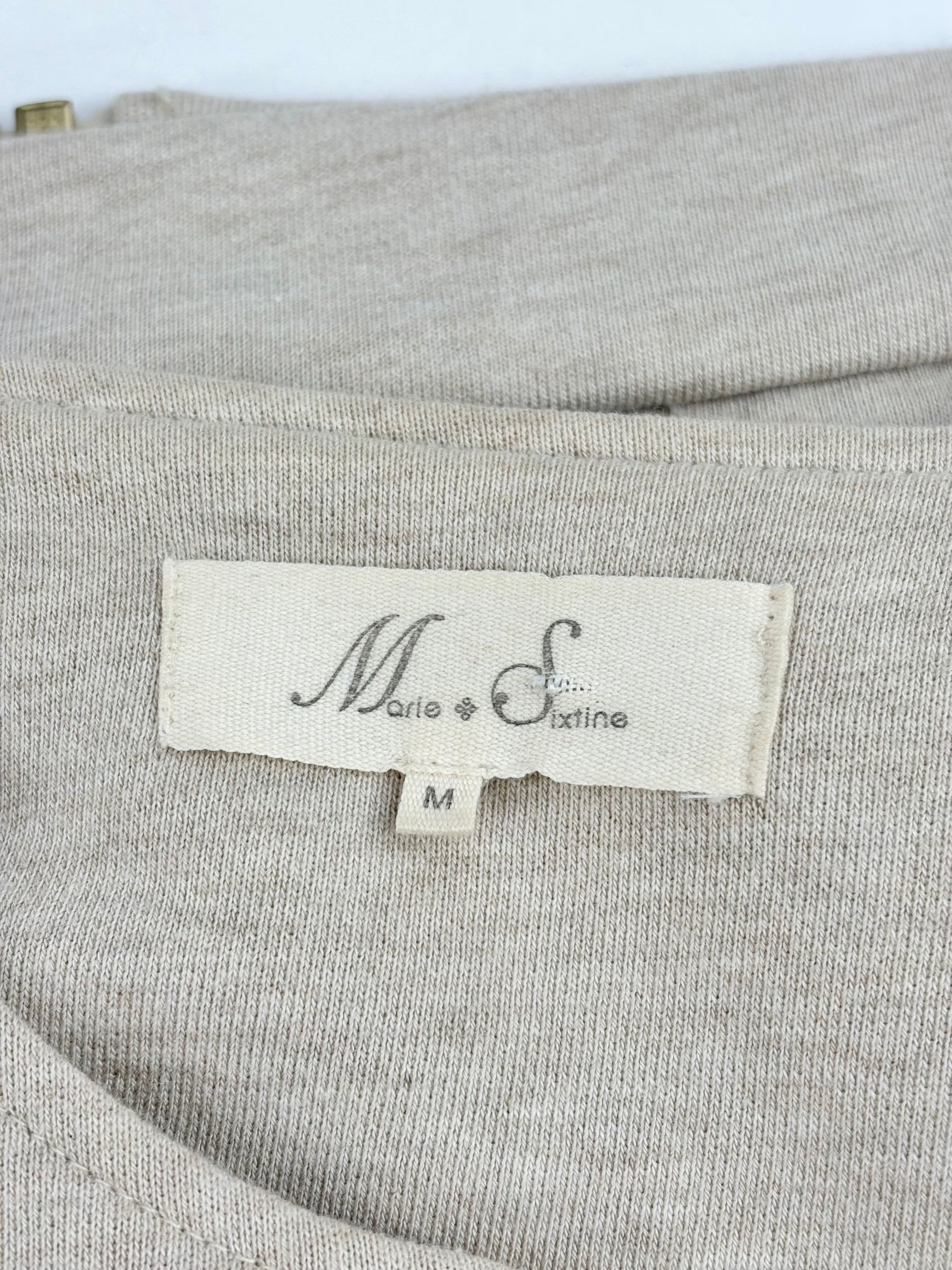 Marie + Sixtine Beige & Gold Embellished Cropped Jacket - AU10/12