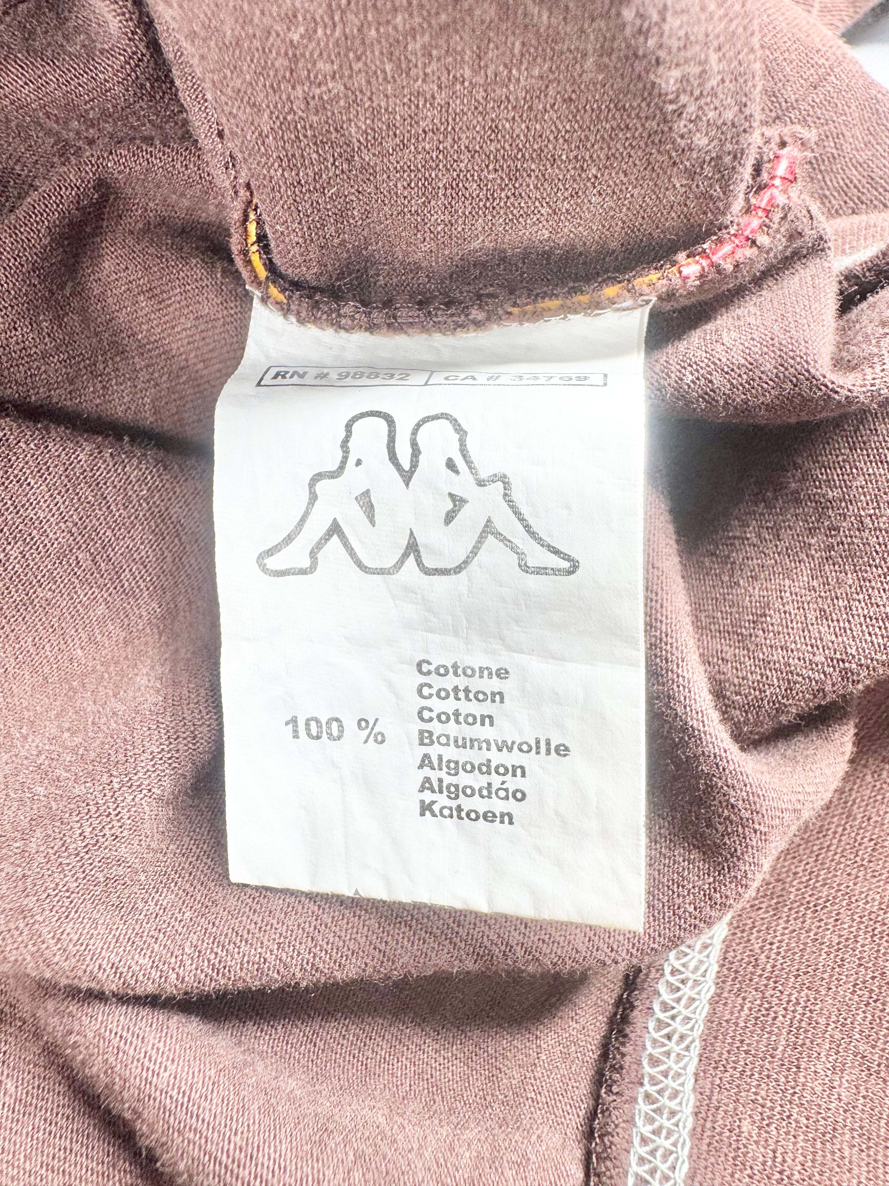 Kappa Brown Hooded Zippered Sweatshirt - XL