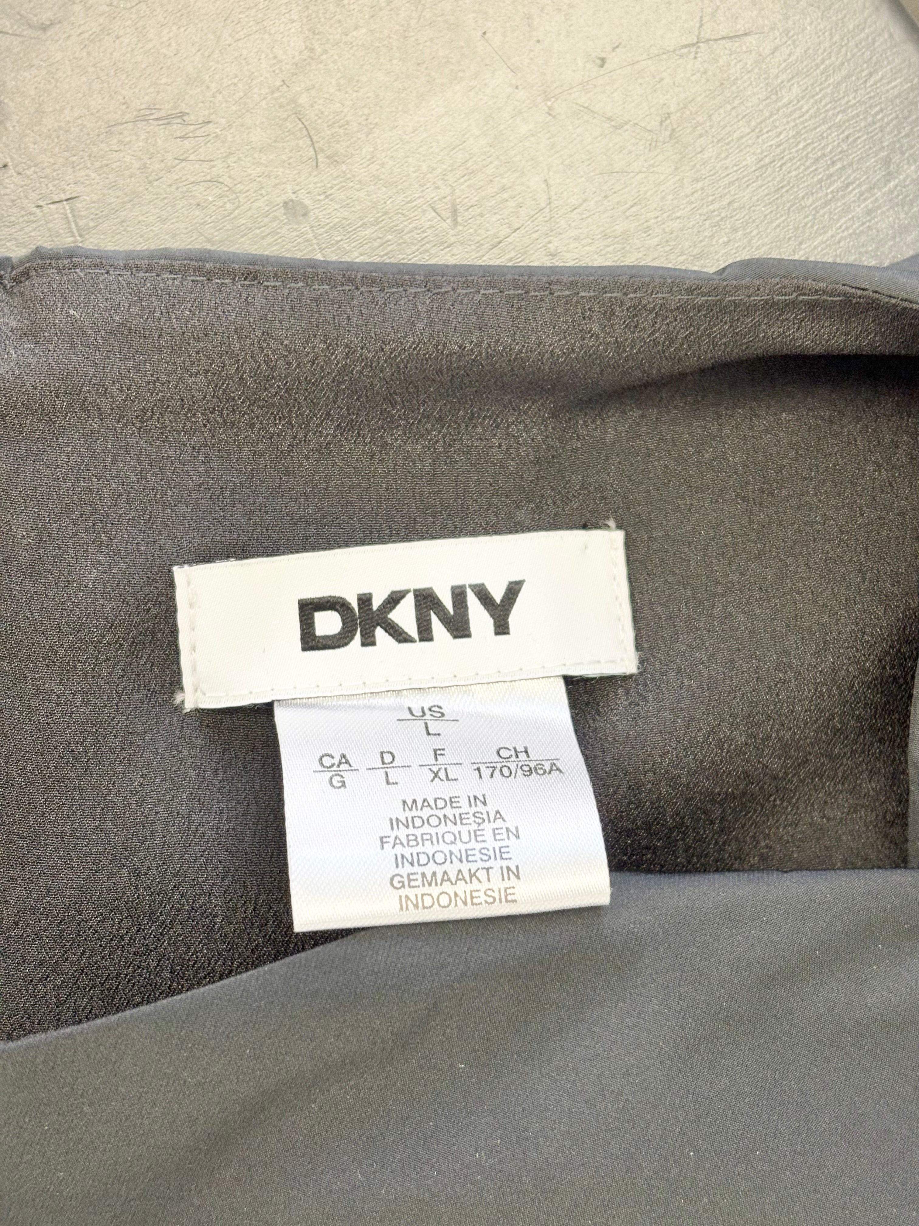 DKNY Black Asymmetric Peplum Mini Dress - AU14