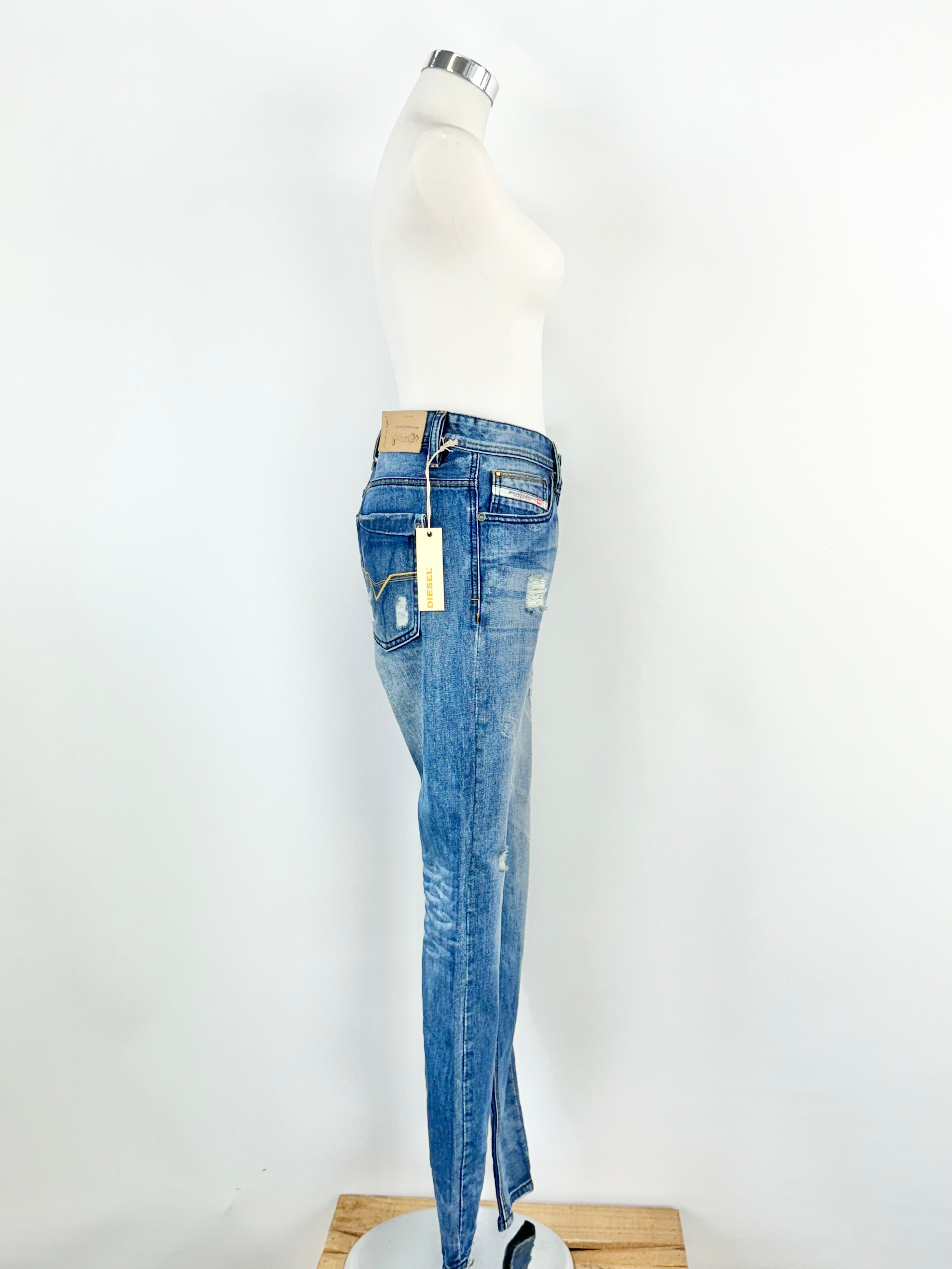 Diesel Blue Rip Skinny Jeans NWT - 32