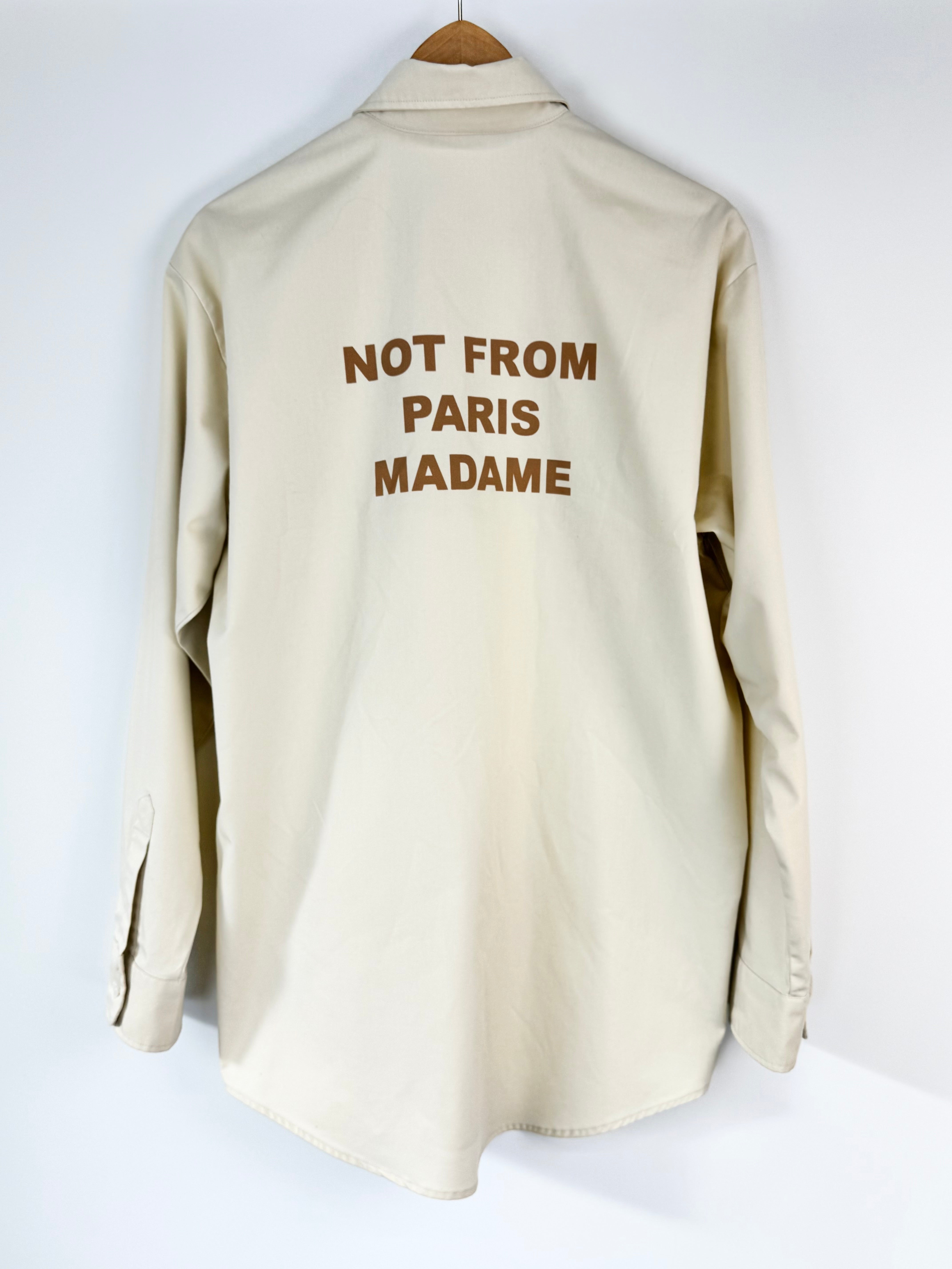 Drôle De Monsieur Cream 'Not from Paris Madam' Shirt - M