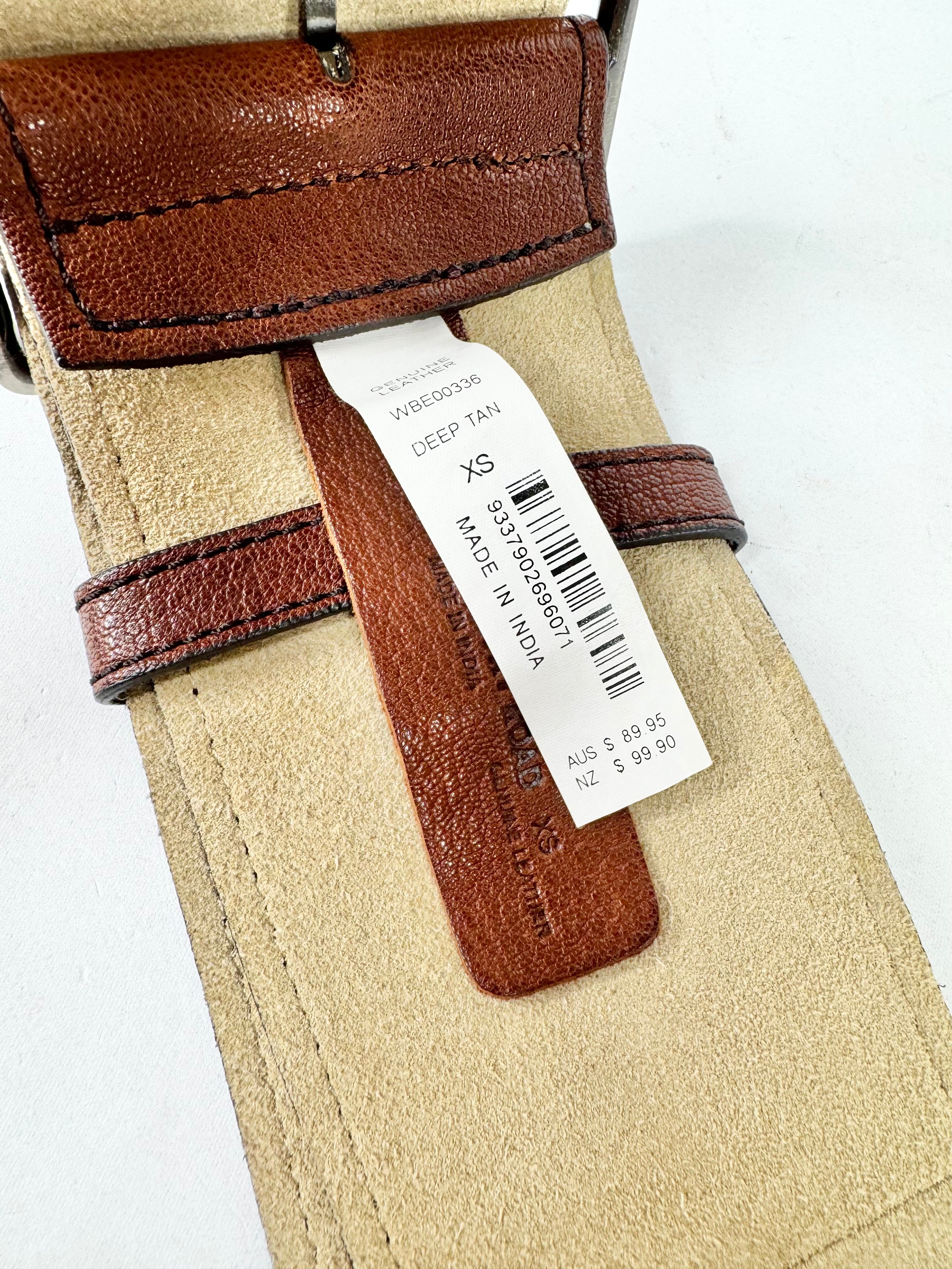 MFW Country Road Thick Brown Leather Belt - AU4/6