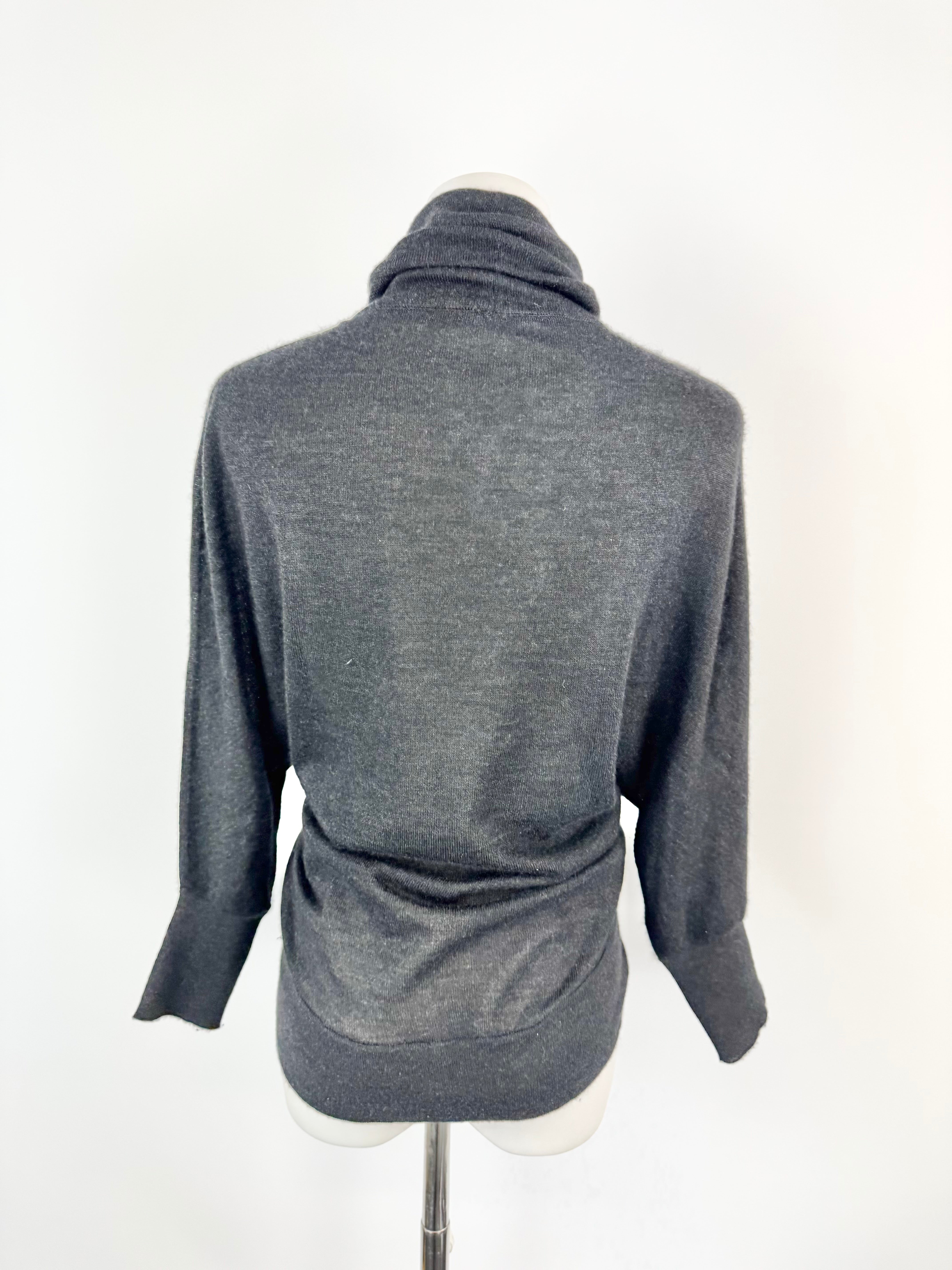 Prada Black Semi Sheer Turtleneck - AU10
