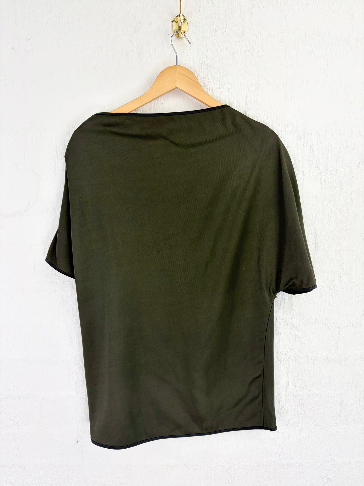 Maticevski Deep Olive Green Asymmetrical 'Luminosity' Top - AU14
