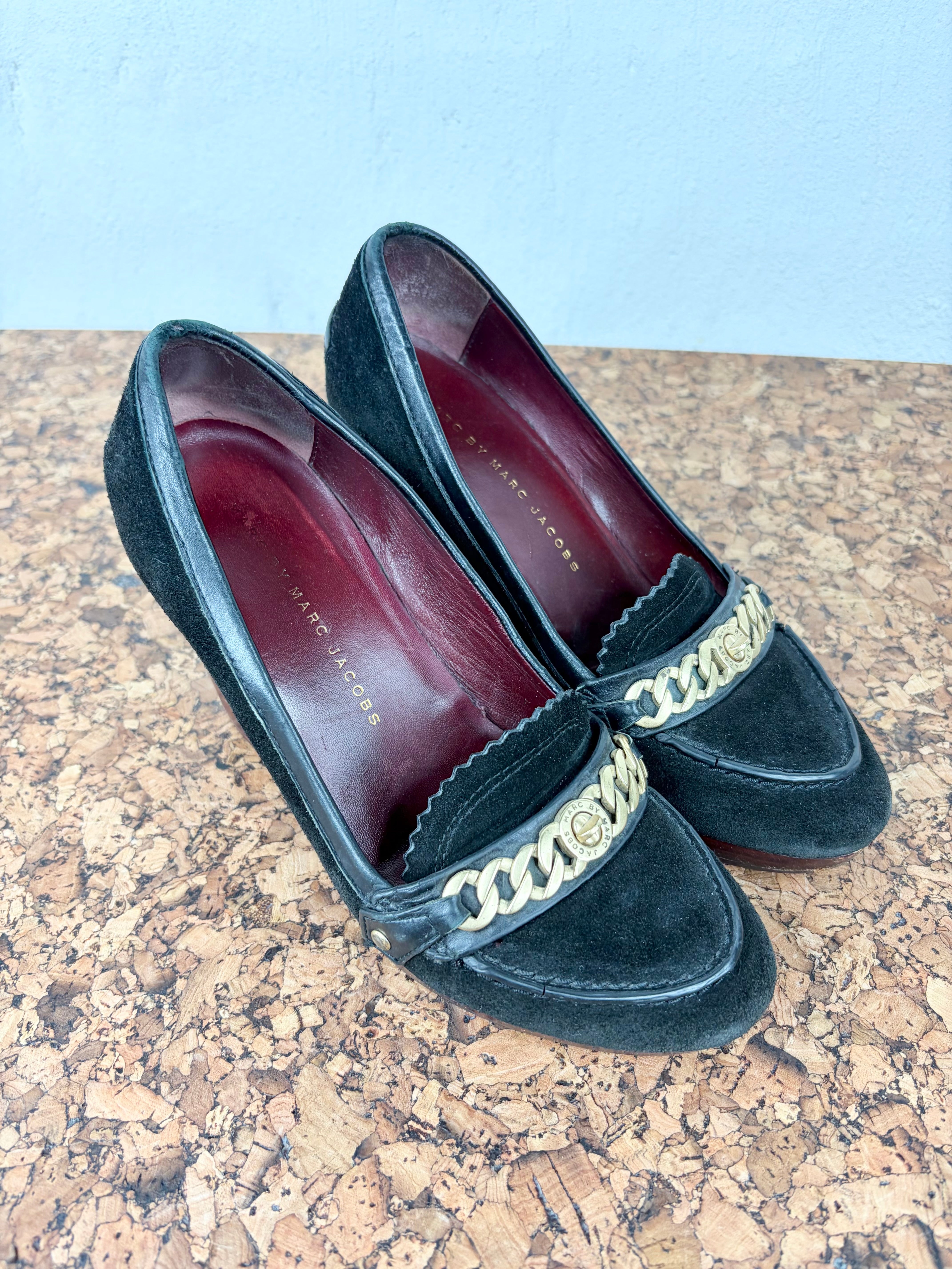 Marc by Marc Jacobs Black Suede Wedge - EU35