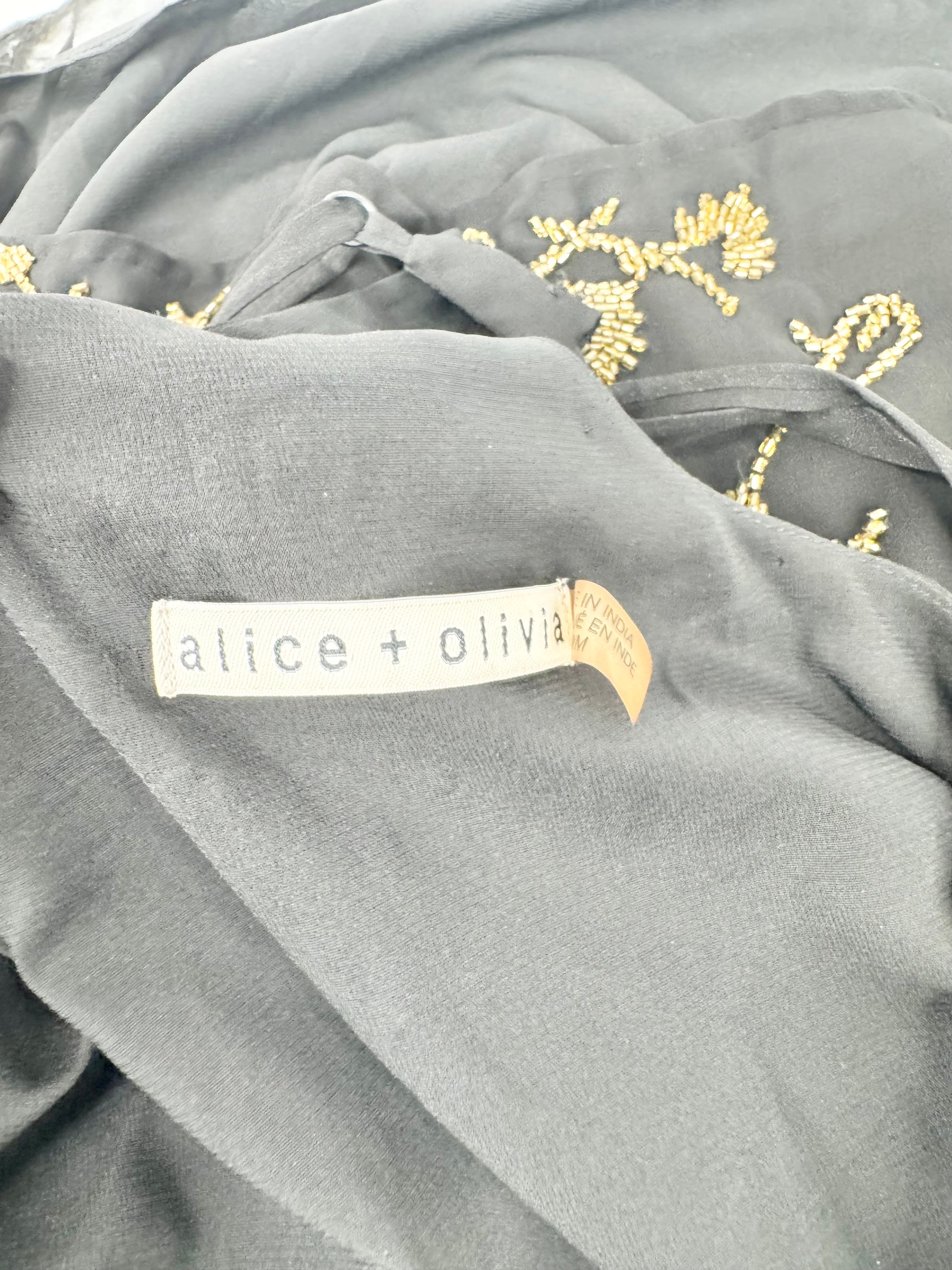 Alice + Olivia Beaded Chiffon Cami - AU10