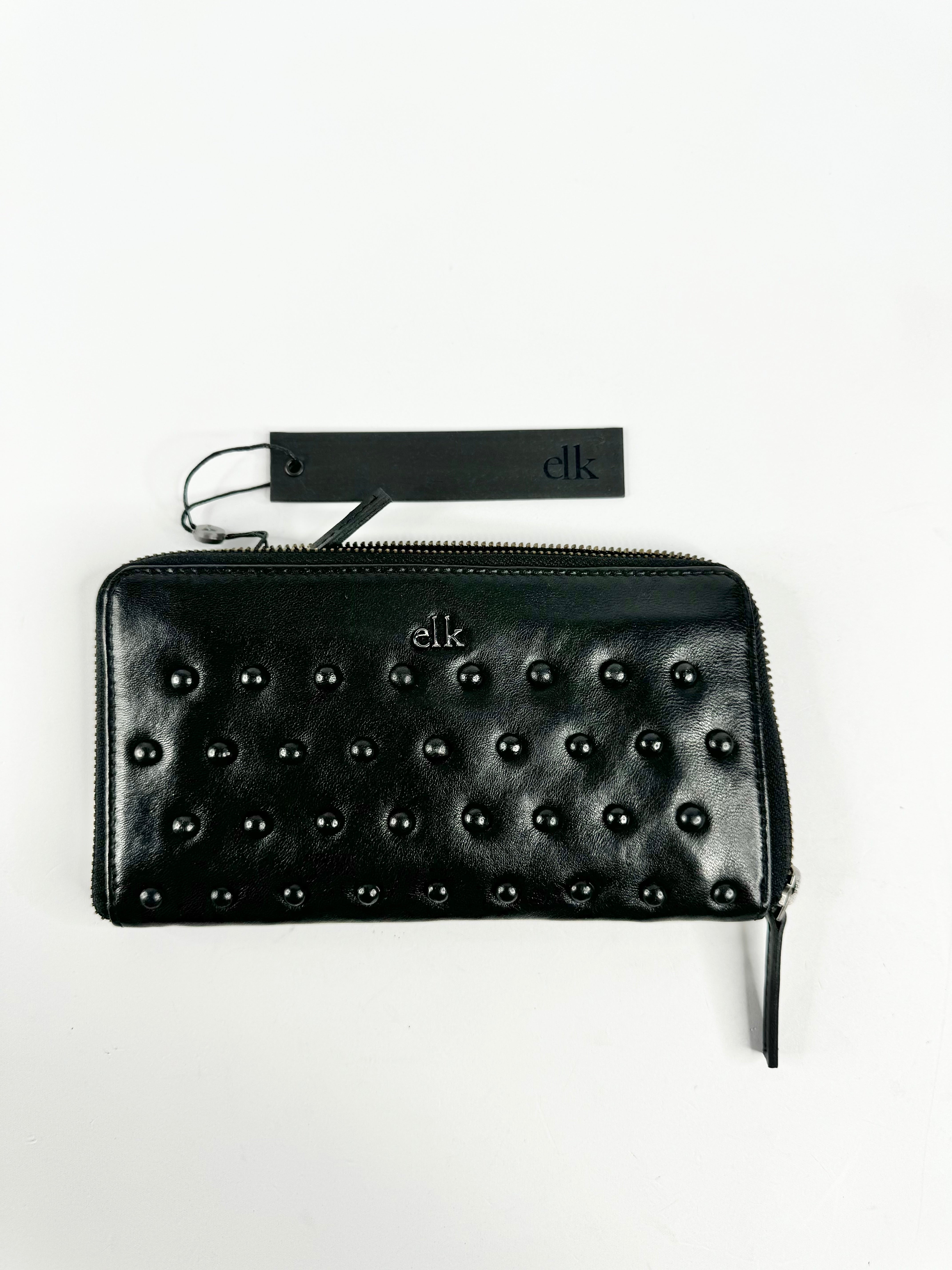 Elk Black Sable Large Studded Wallet NWT