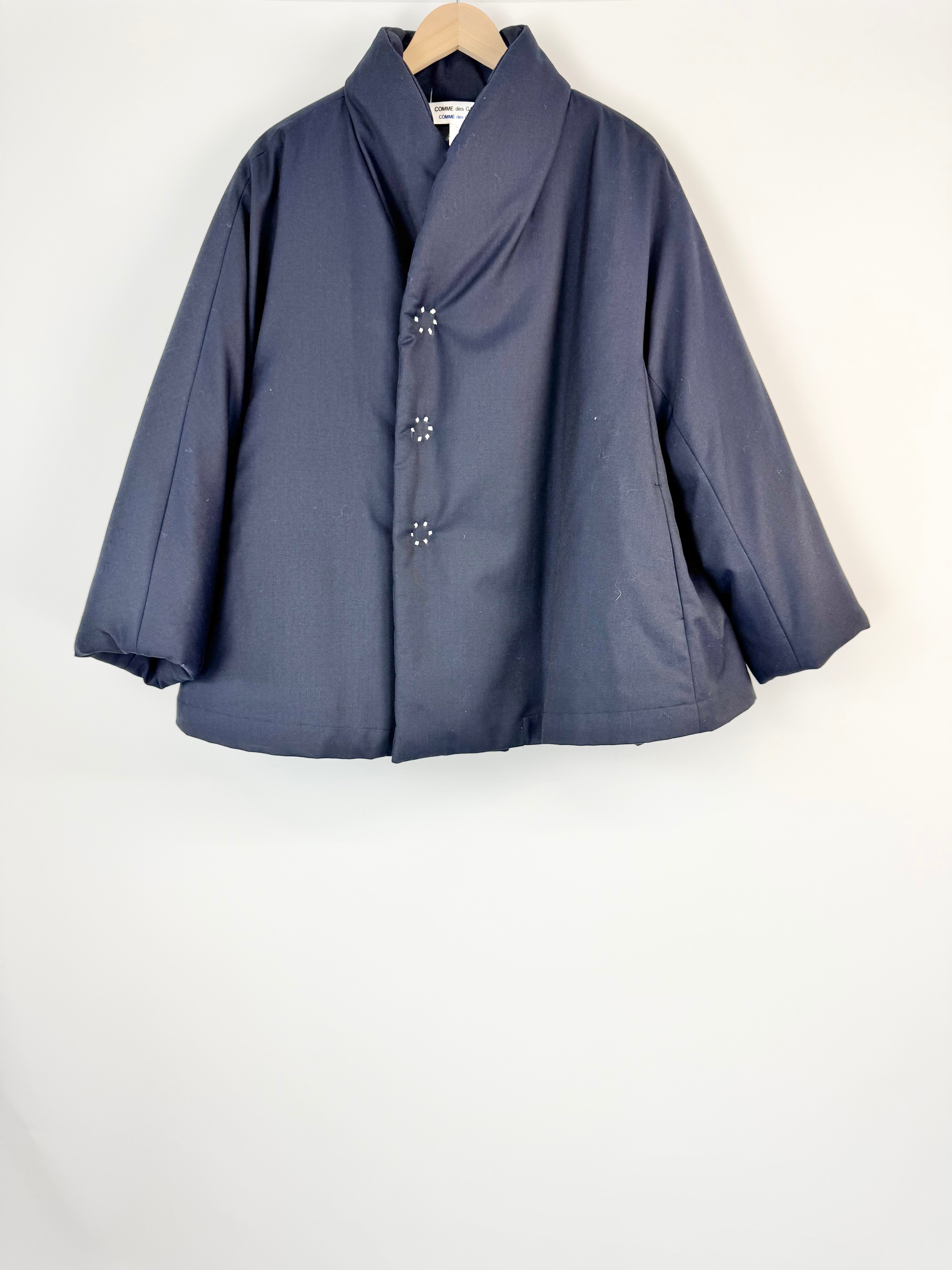 Comme des Garcons Navy Double Breasted Puffer Jacket Size - AU8/10